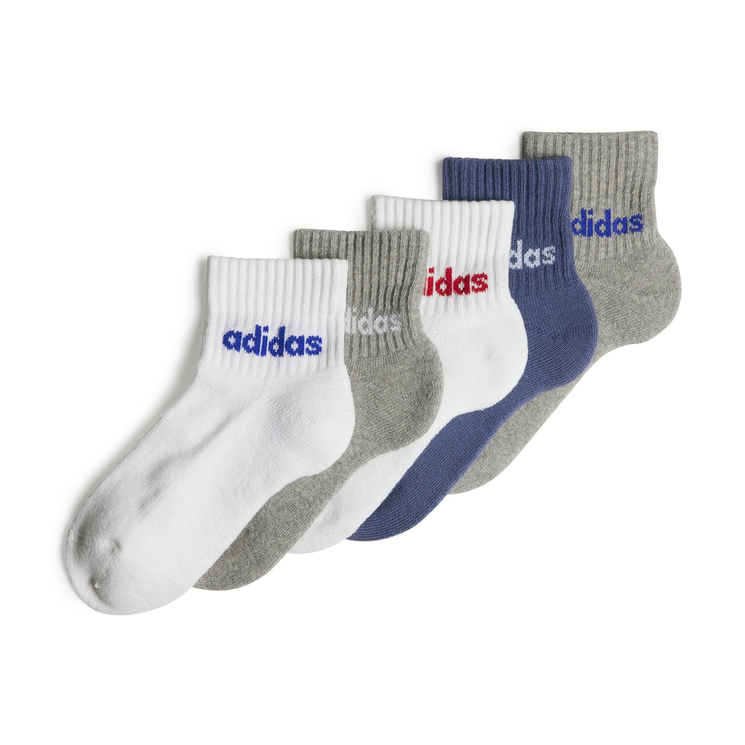 Unisex Kids Linear Ankle Socks 5 Pairs, Multicolour, A901_ONE, large image number 0