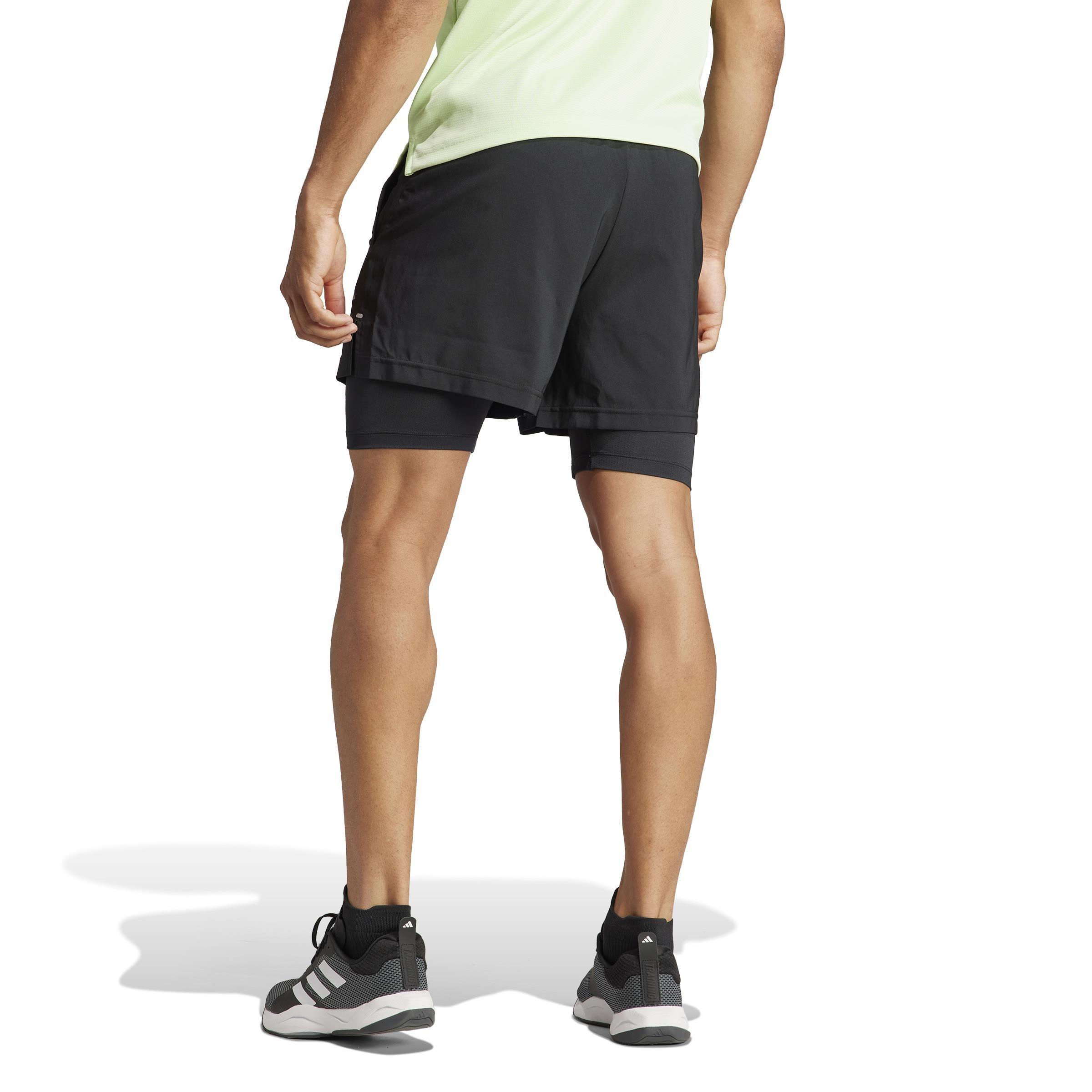 Gym Training 2-in-1 Shorts, Black, A901_ONE, large image number 2
