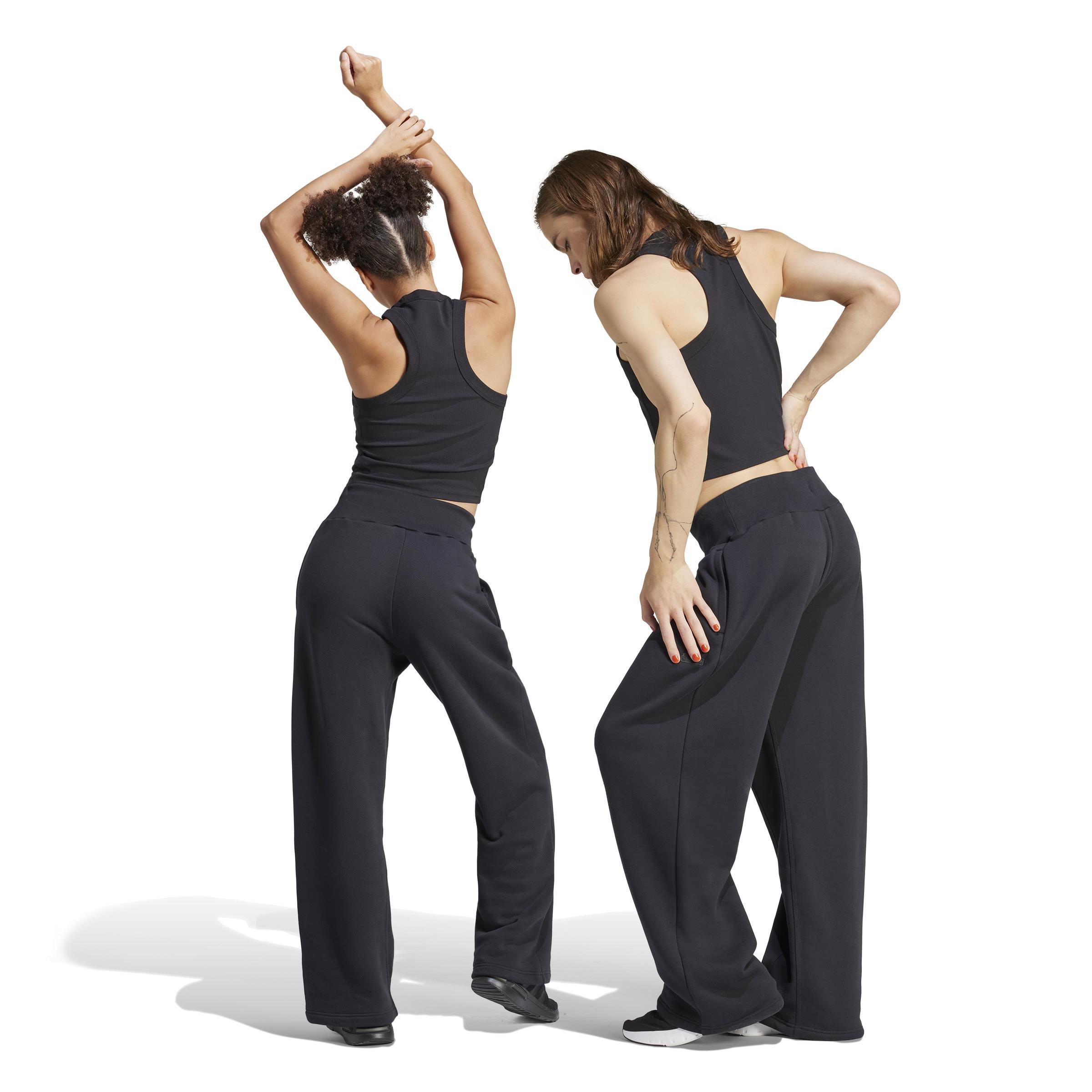 Lounge French Terry Straight Leg Joggers, Black, , large image number 3