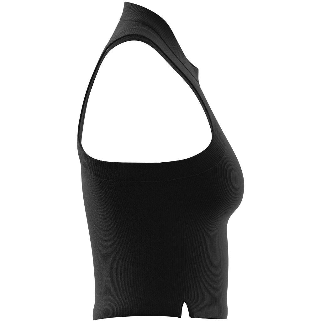 Lounge Ribbed Crop Tank Top, Black, A901_ONE, large image number 8