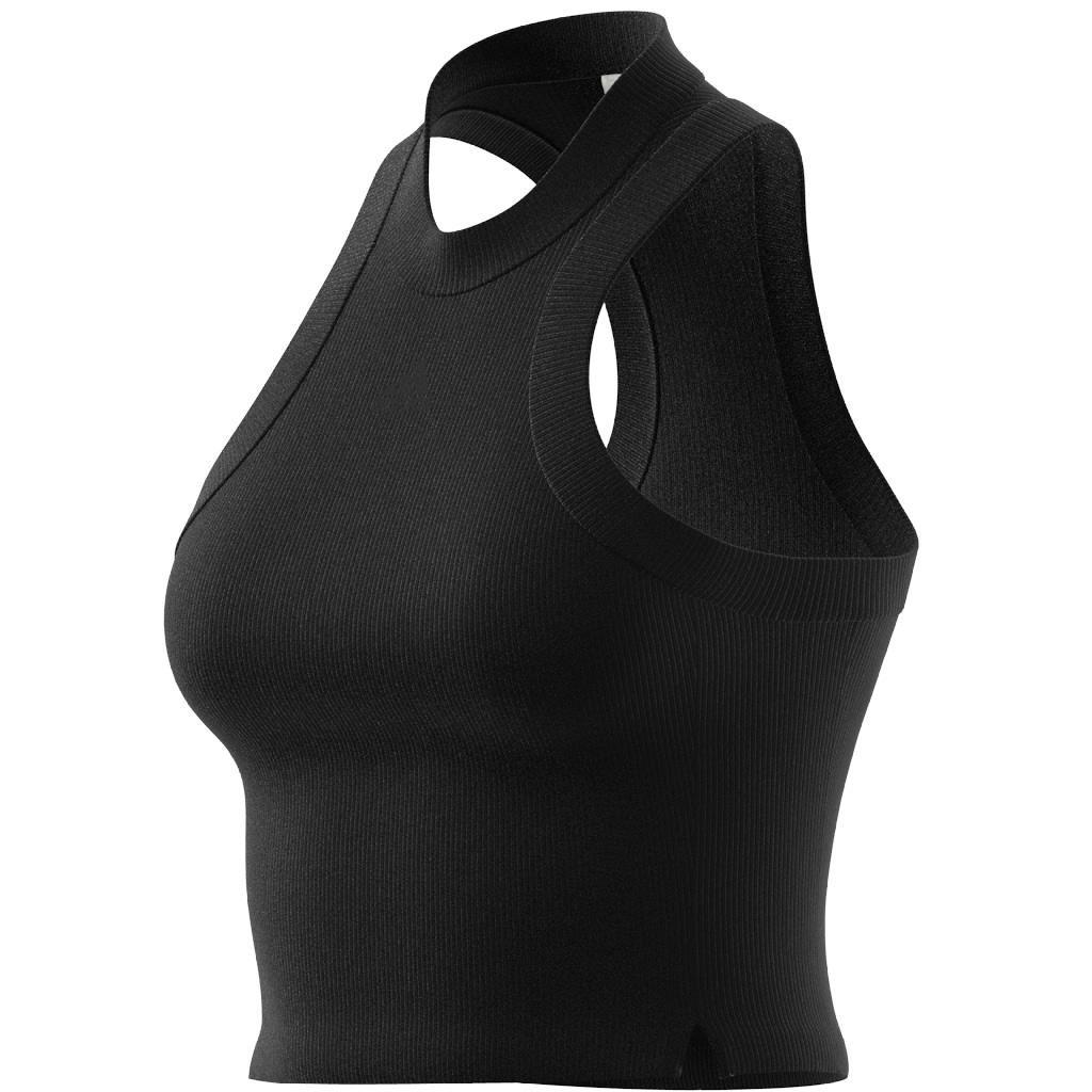 Lounge Ribbed Crop Tank Top, Black, A901_ONE, large image number 11