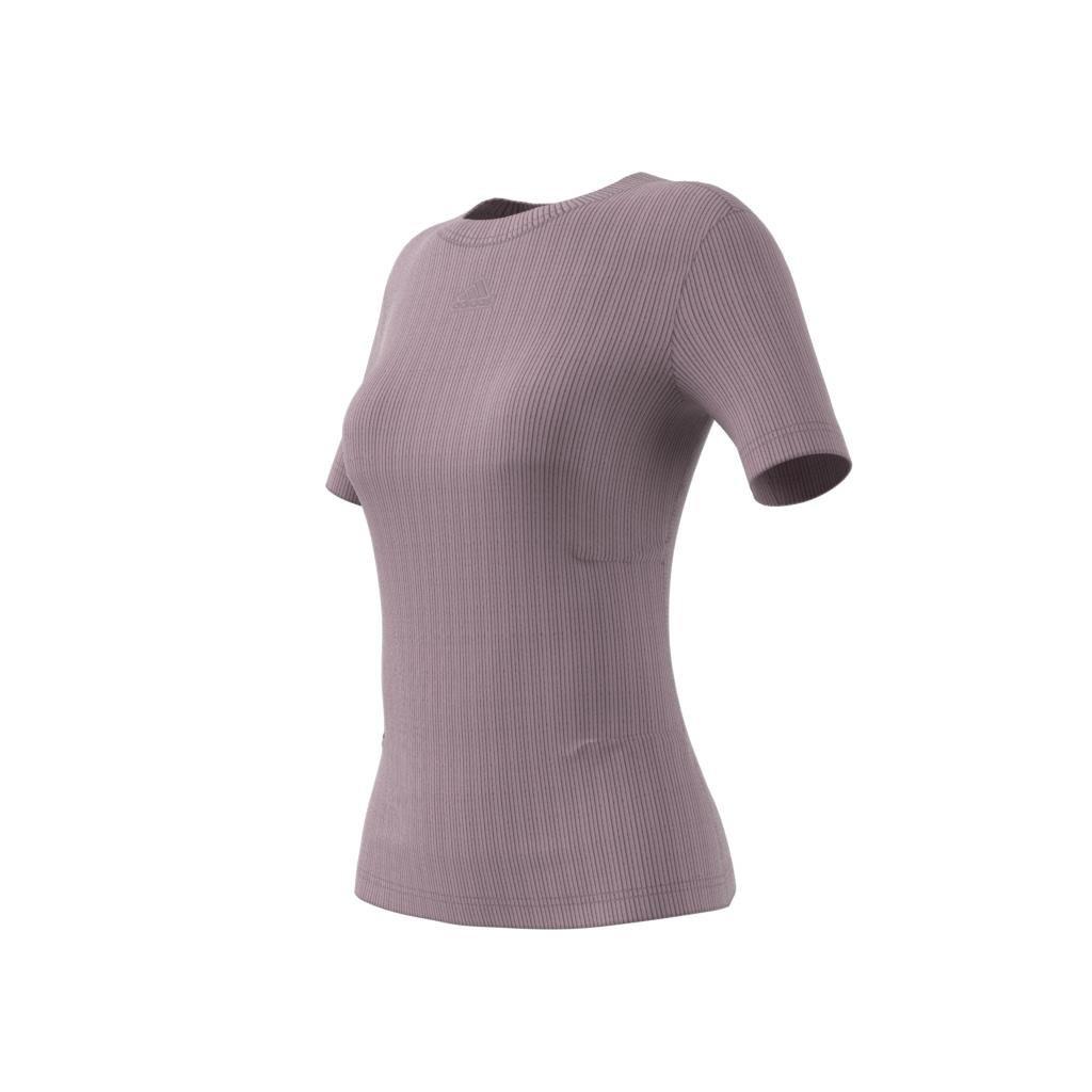 Ribbed Fitted T-Shirt (Maternity), Purple, A901_ONE, large image number 7
