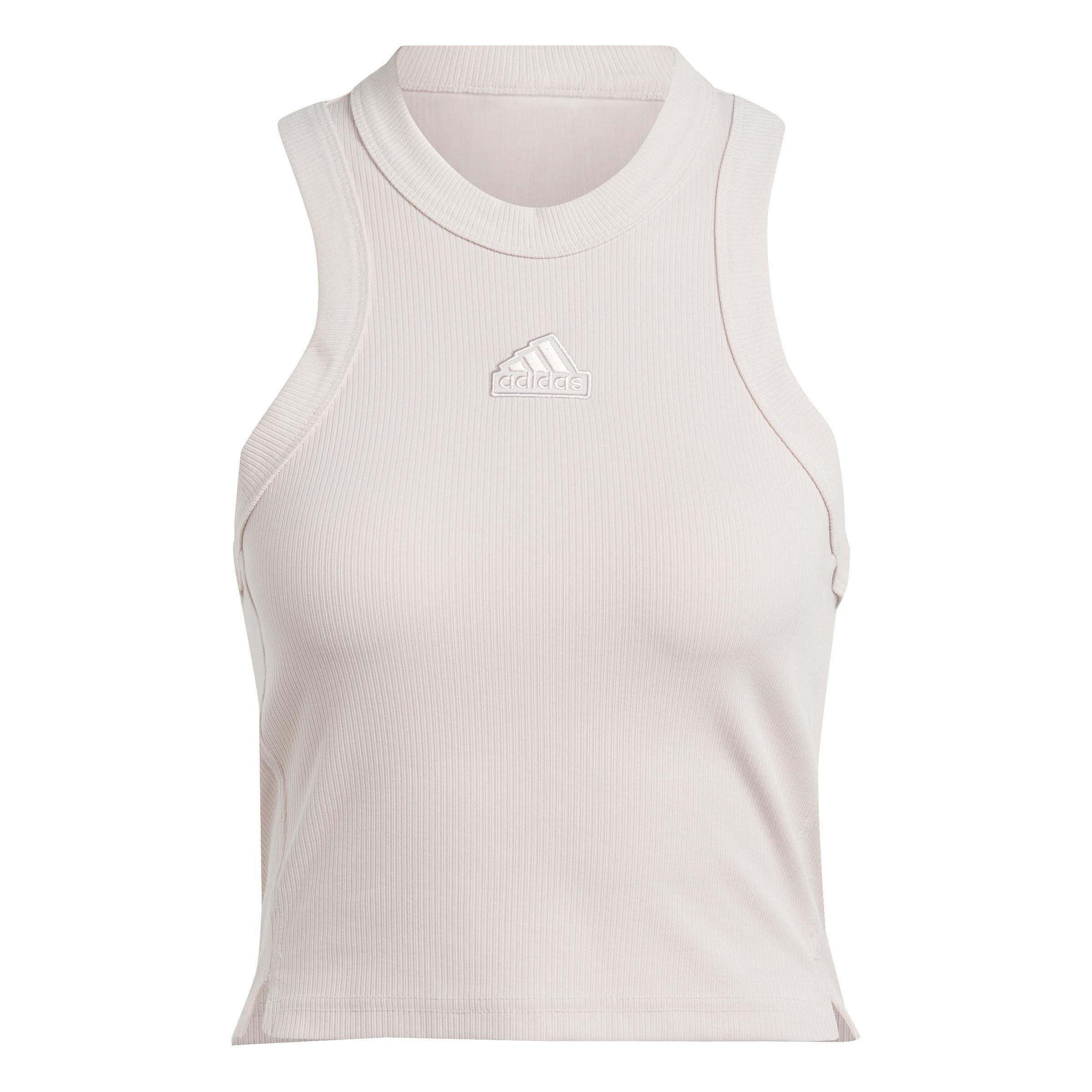 Lounge Ribbed Crop Tank Top, Pink, A901_ONE, large image number 0