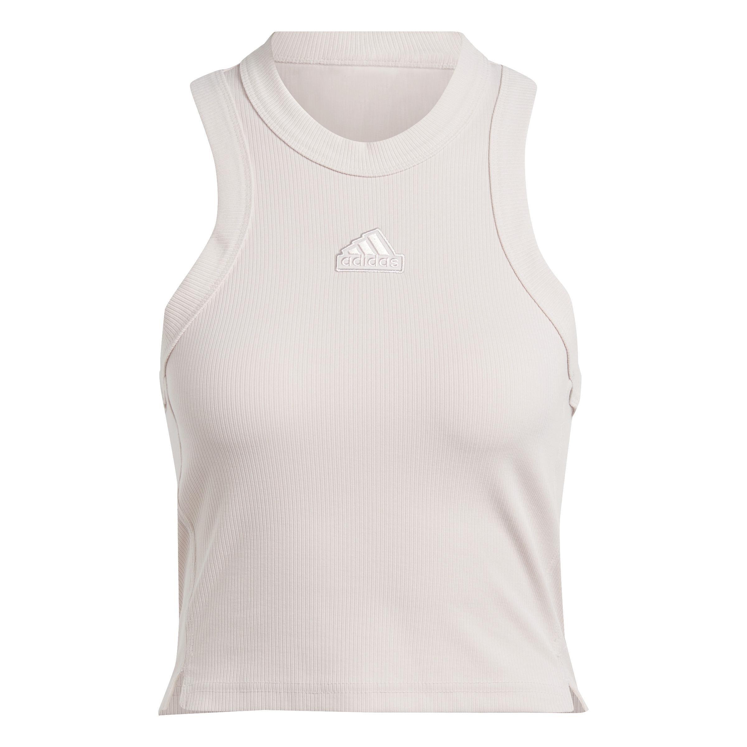 Lounge Ribbed Crop Tank Top, Pink, A901_ONE, large image number 1