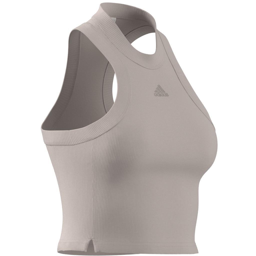 Lounge Ribbed Crop Tank Top, Pink, A901_ONE, large image number 7