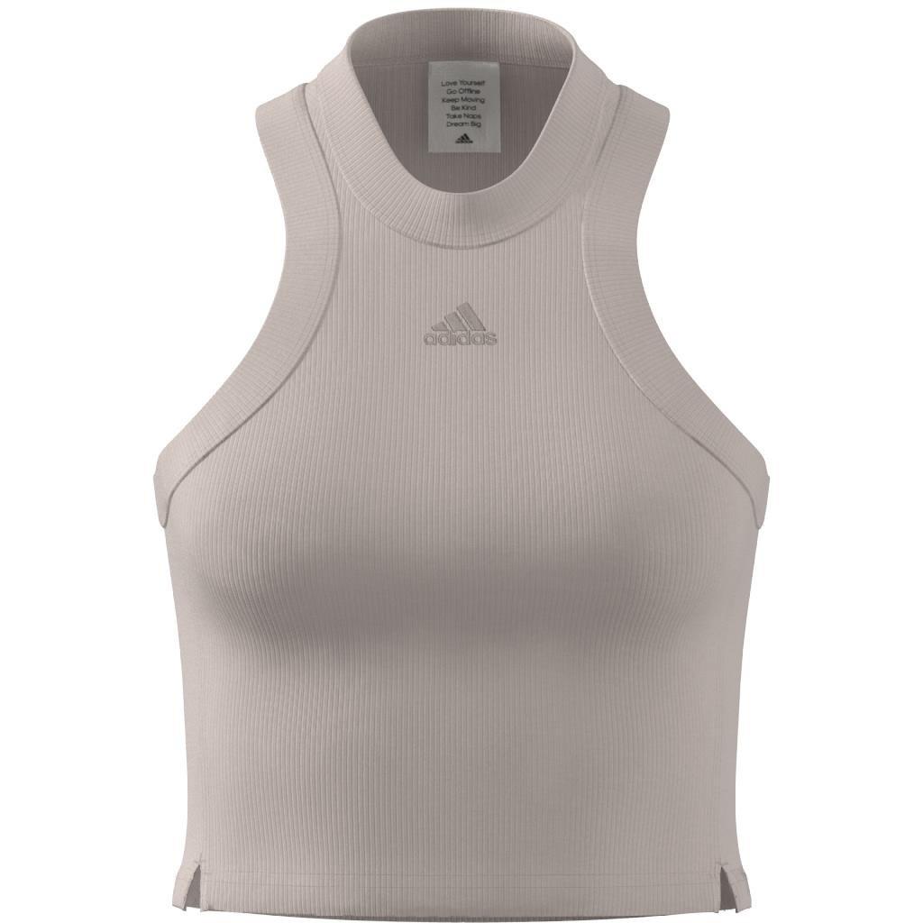 Lounge Ribbed Crop Tank Top, Pink, A901_ONE, large image number 8