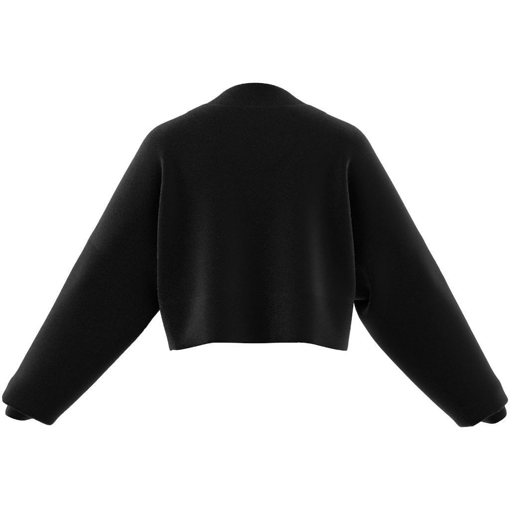 Lounge French Terry Loose Crop Sweatshirt, Black, A901_ONE, large image number 7