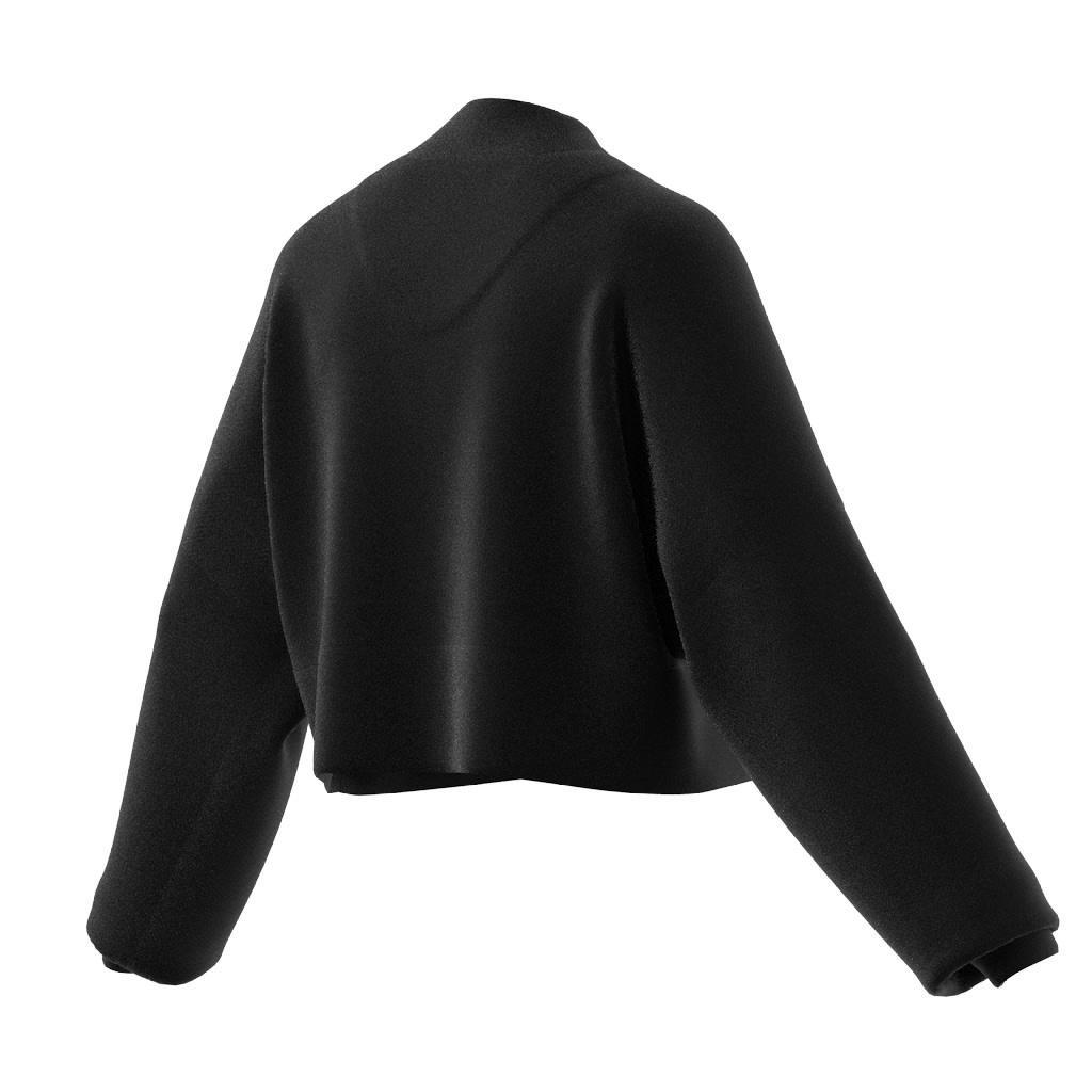 Lounge French Terry Loose Crop Sweatshirt, Black, A901_ONE, large image number 9