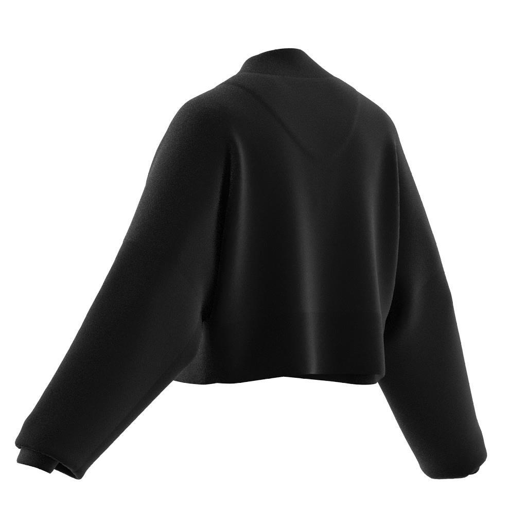 Lounge French Terry Loose Crop Sweatshirt, Black, A901_ONE, large image number 12