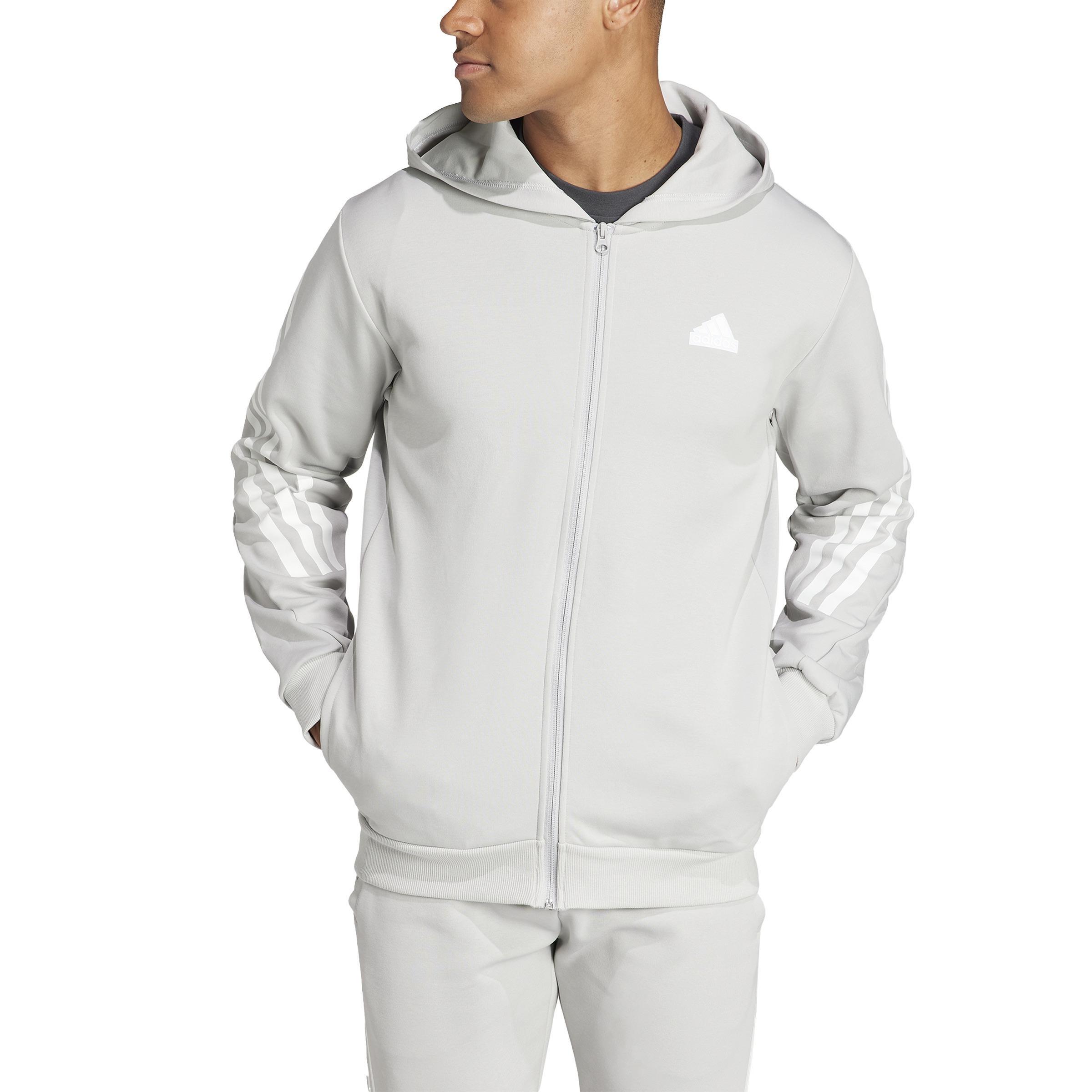Future Icons 3-Stripes Full Zip Hoodie, Grey, , large image number 1