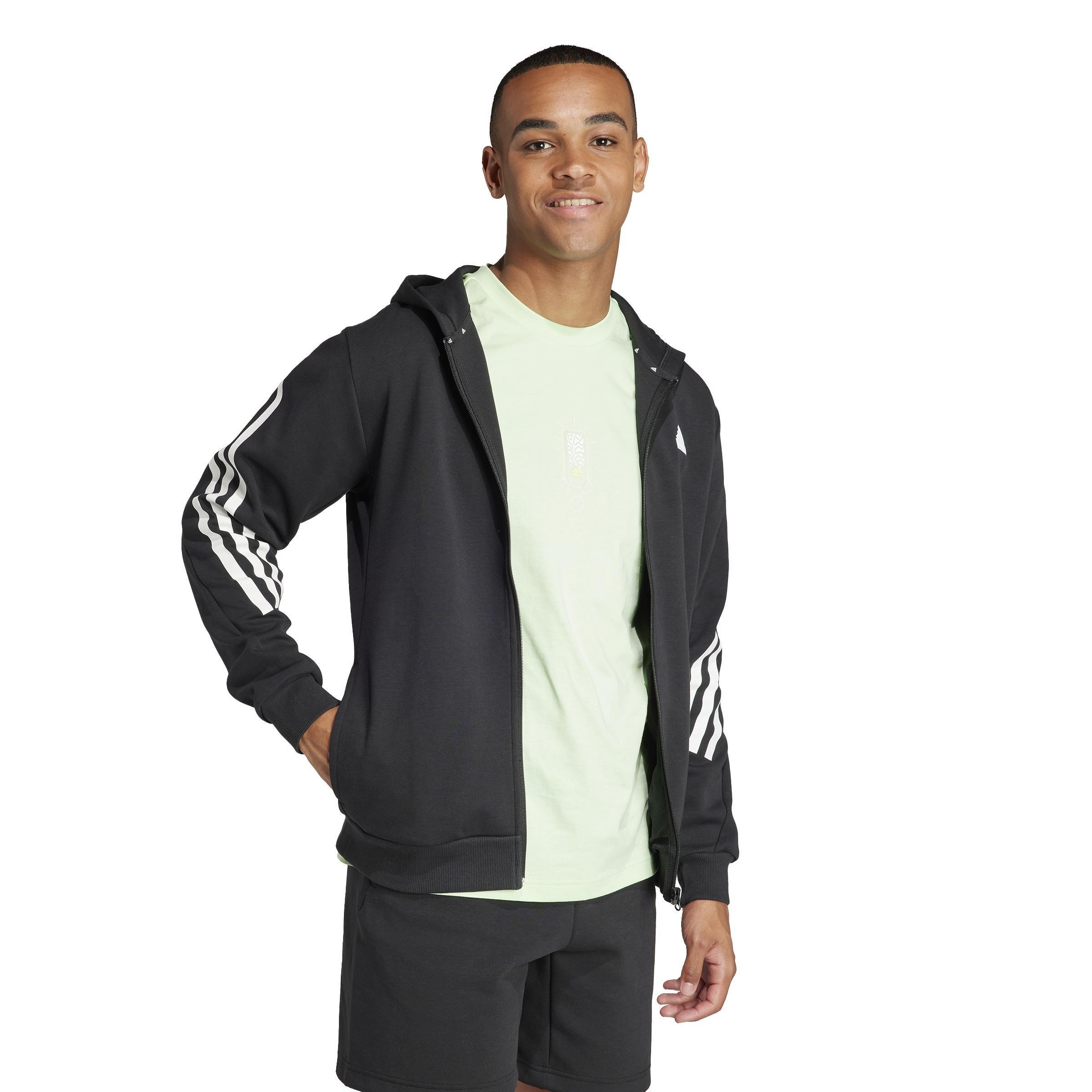 Future Icons 3-Stripes Full Zip Hoodie, Black, , large image number 6
