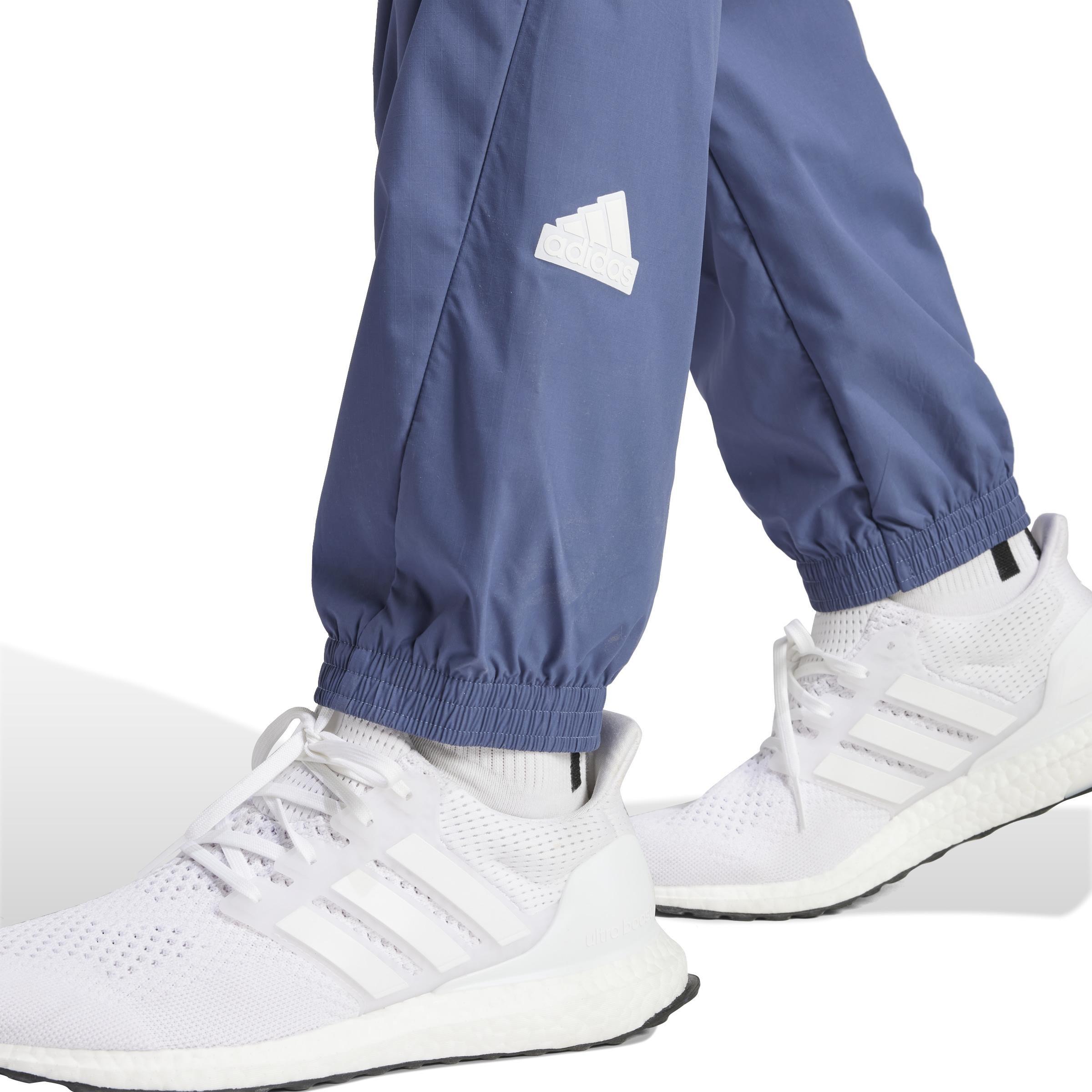 Future Icons 3-Stripes Woven Tracksuit Bottoms, Blue, A901_ONE, large image number 4