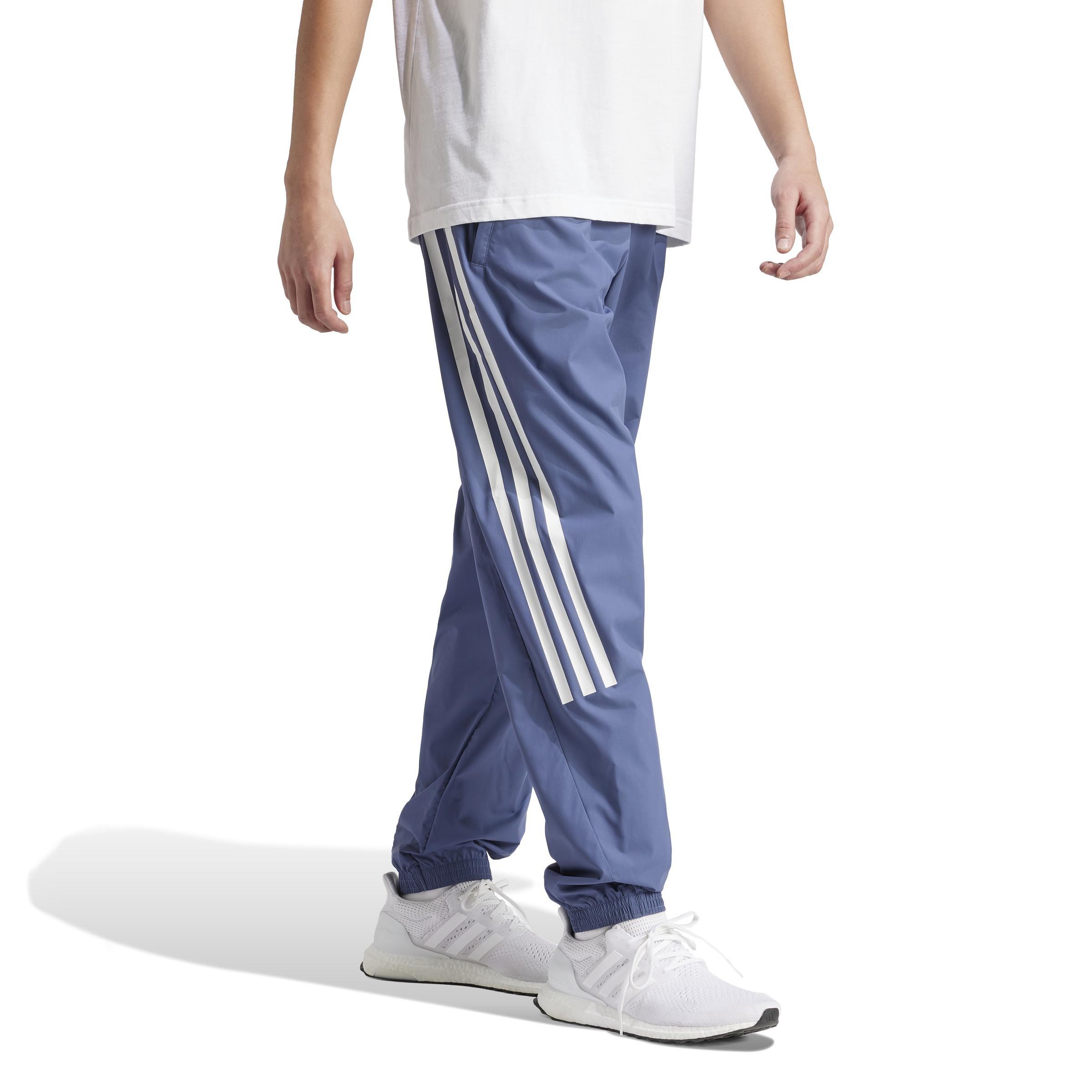 Future Icons 3-Stripes Woven Tracksuit Bottoms, Blue, A901_ONE, large image number 12