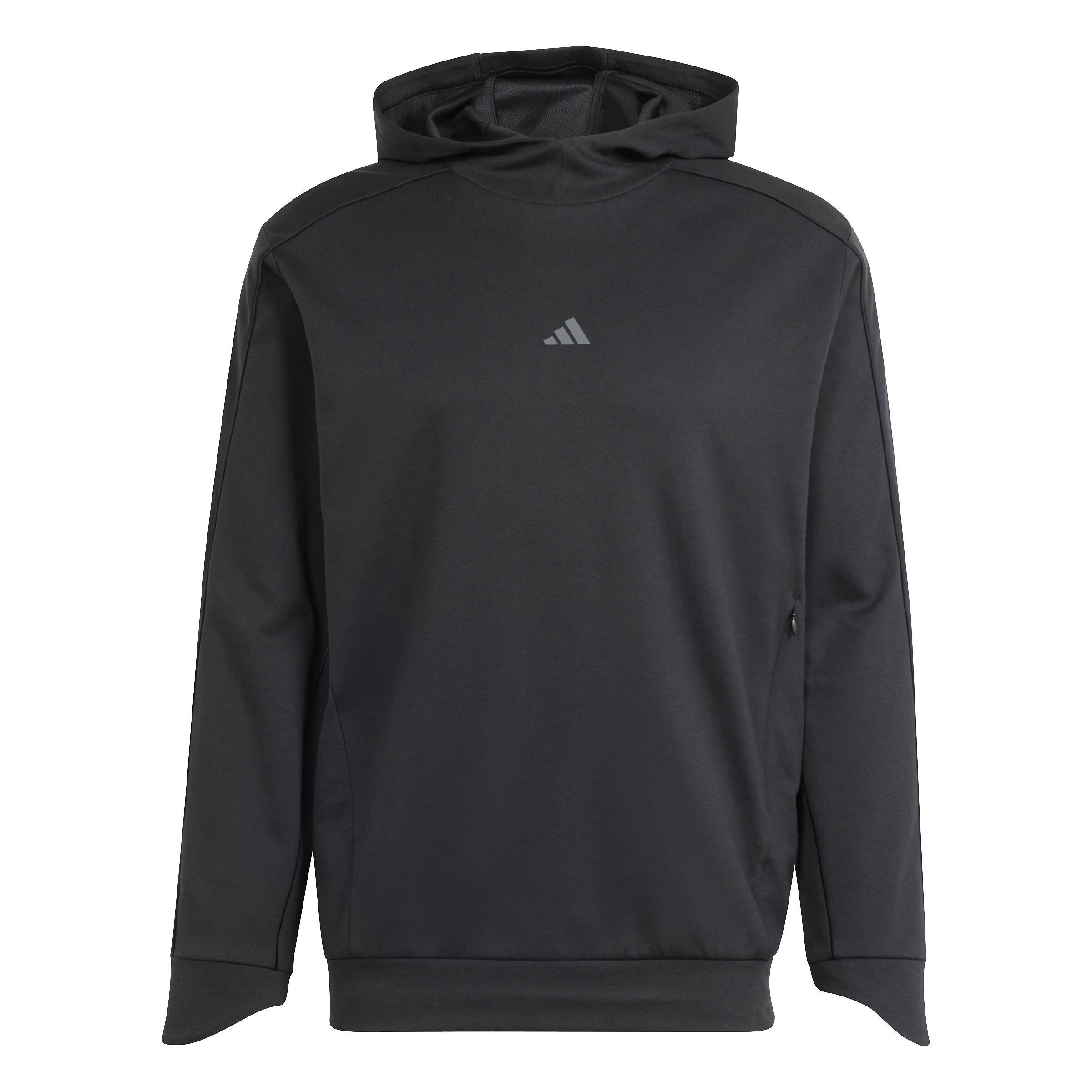 Yoga Training Hoodie, Black, A901_ONE, large image number 2