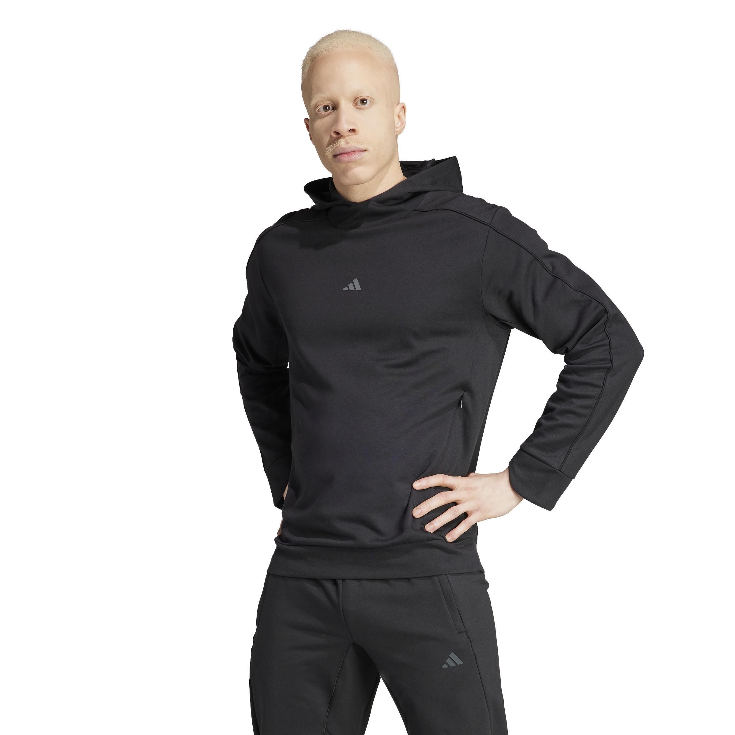 Yoga Training Hoodie, Black, A901_ONE, large image number 12