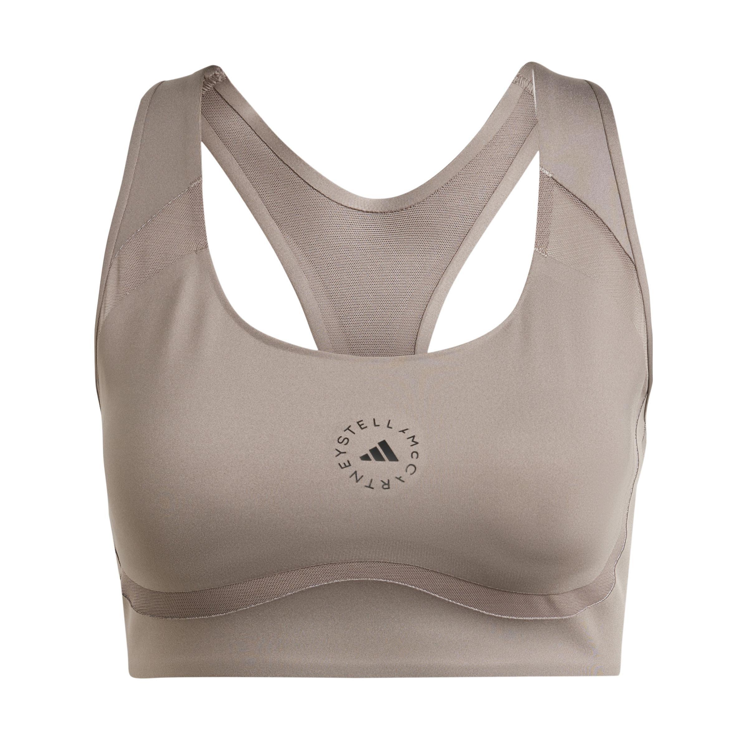 By Stella Mccartney Training Medium-Support Bra, Brown, A901_ONE, large image number 0