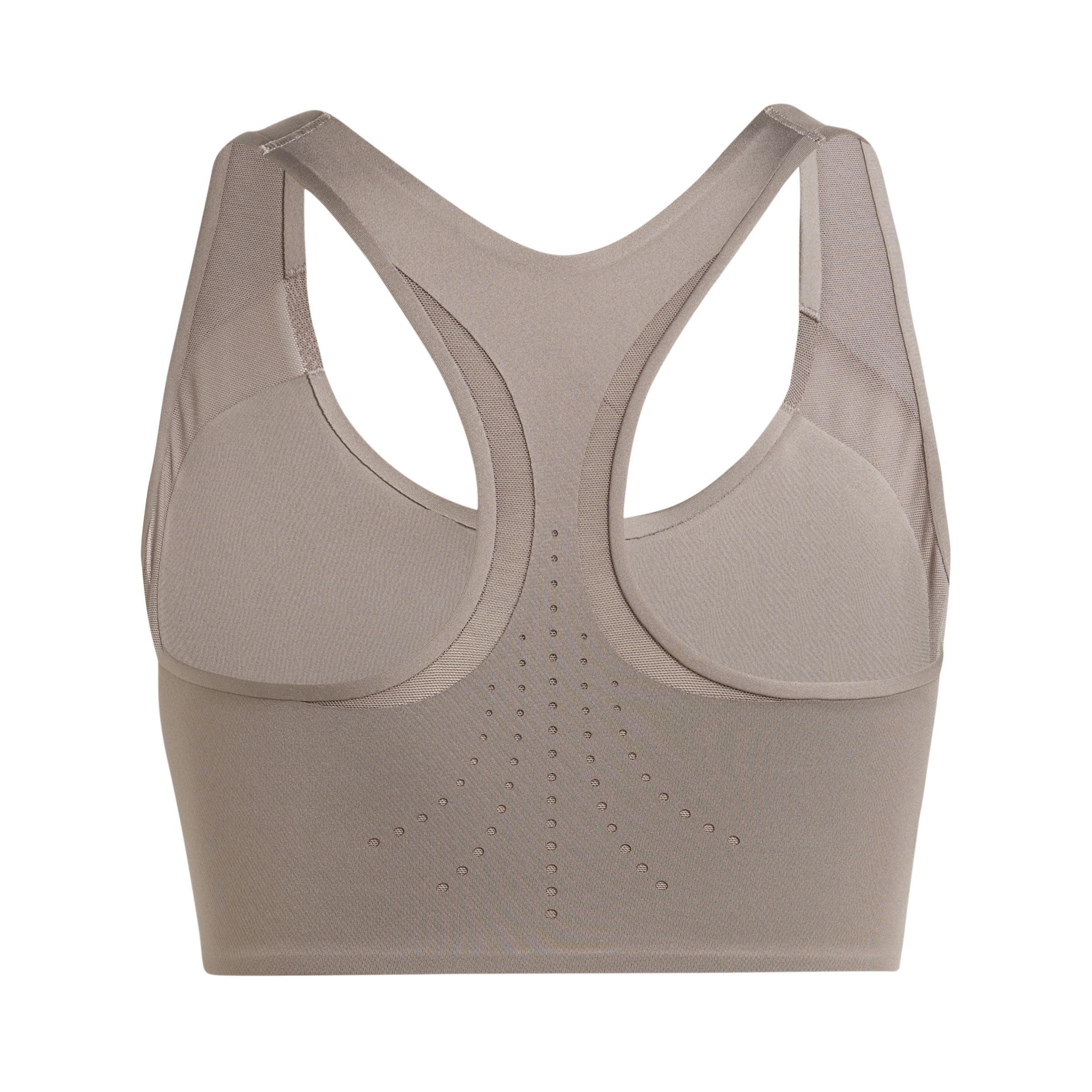 By Stella Mccartney Training Medium-Support Bra, Brown, A901_ONE, large image number 4