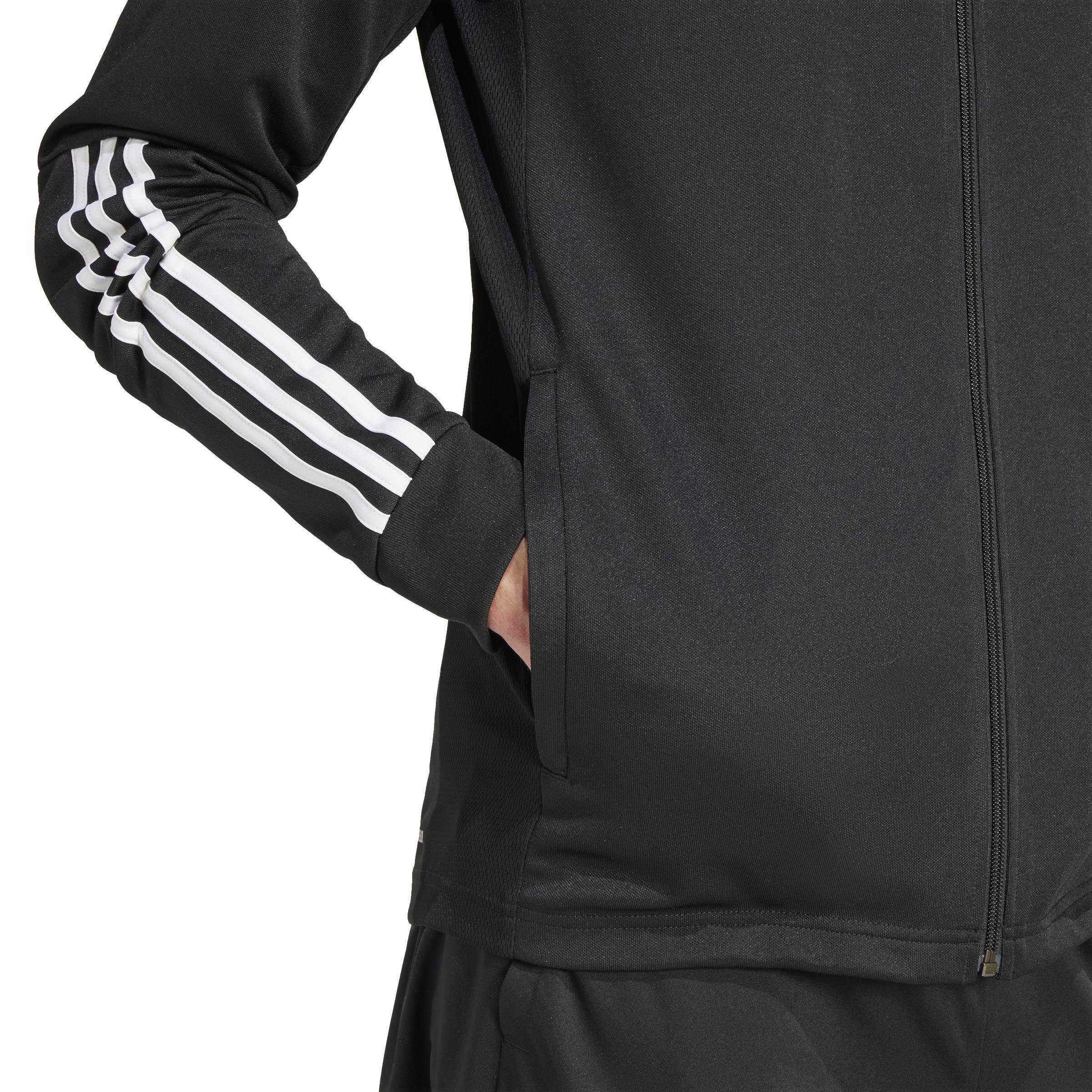 Sereno AEROREADY Cut 3-Stripes Slim Track Jacket, Black, A901_ONE, large image number 5