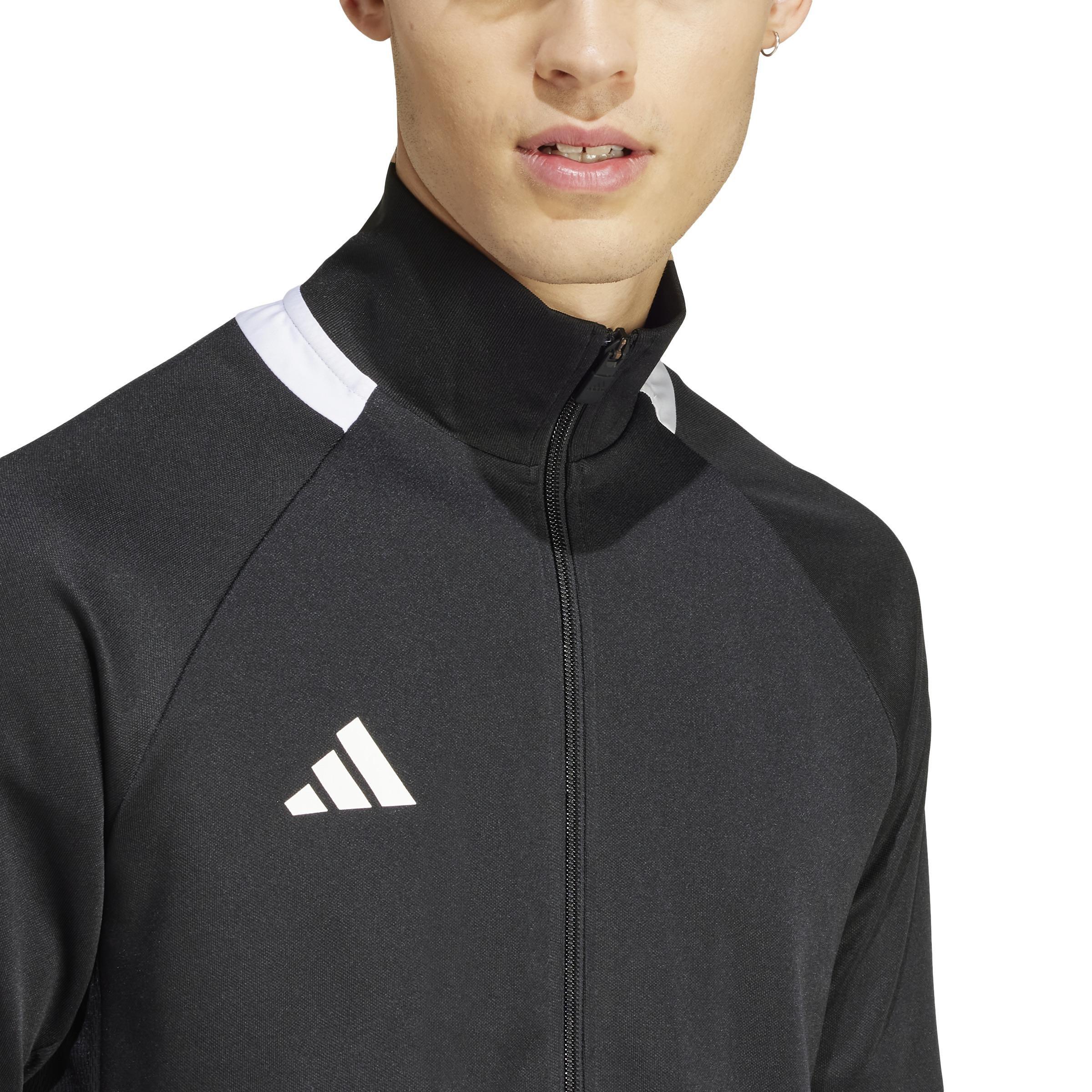 Sereno AEROREADY Cut 3-Stripes Slim Track Jacket, Black, A901_ONE, large image number 6