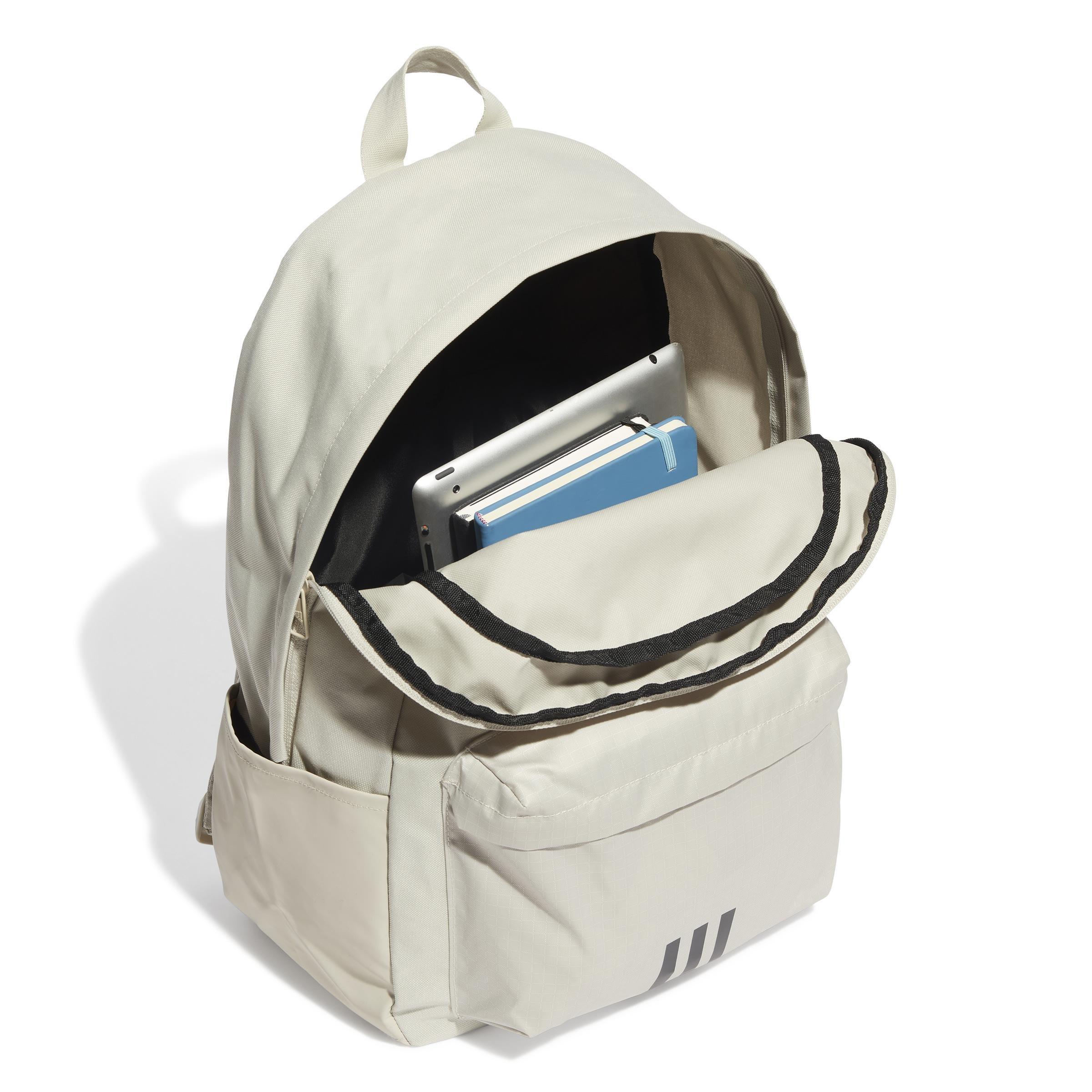 Unisex Classic Badge of Sport 3-Stripes Backpack, Beige, A901_ONE, large image number 1