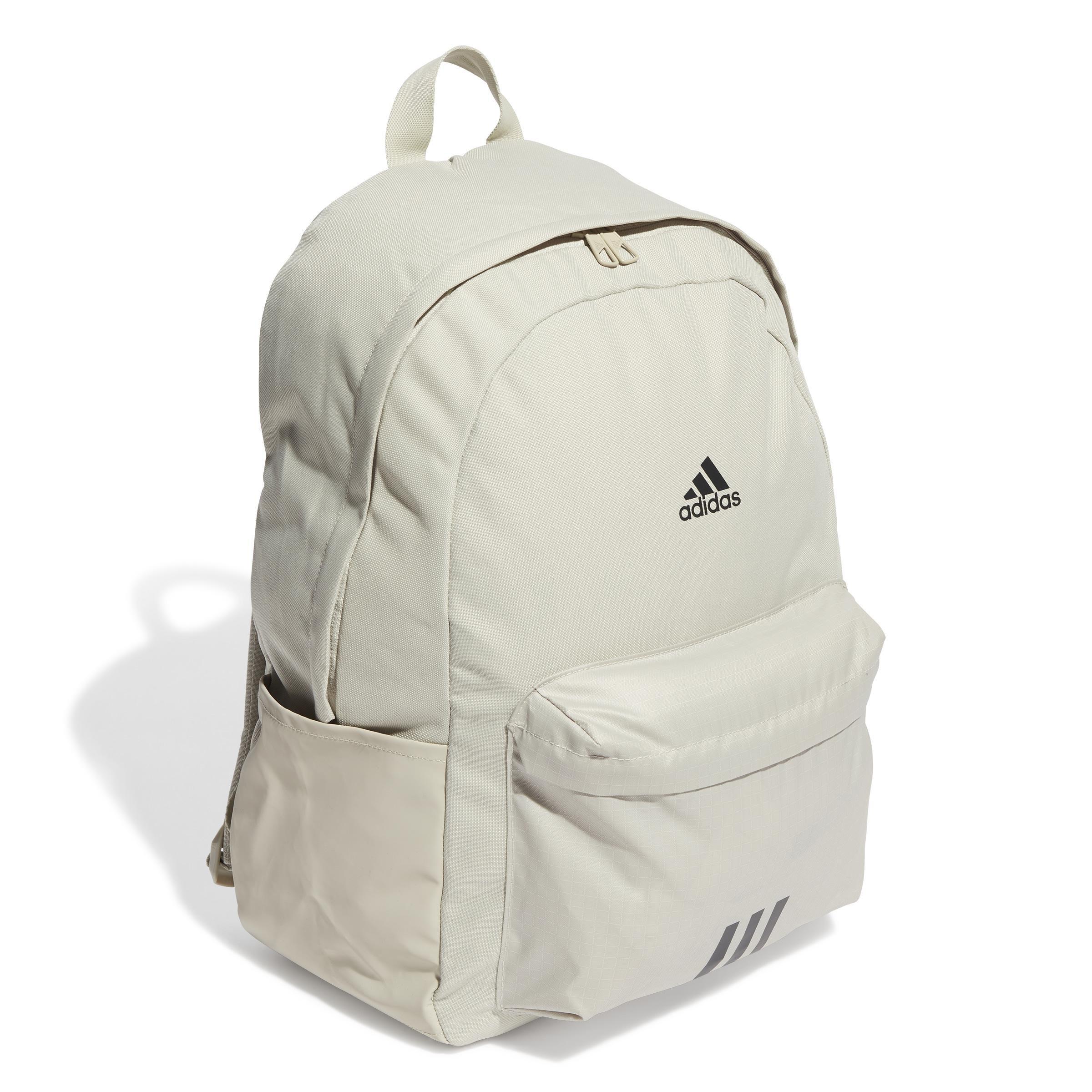 Unisex Classic Badge of Sport 3-Stripes Backpack, Beige, A901_ONE, large image number 2