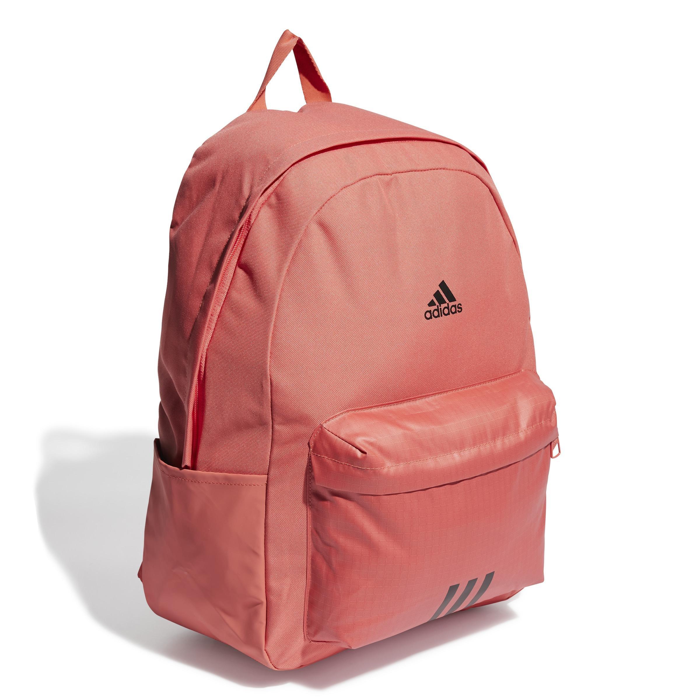 Unisex Classic Badge of Sport 3-Stripes Backpack, Red, A901_ONE, large image number 1