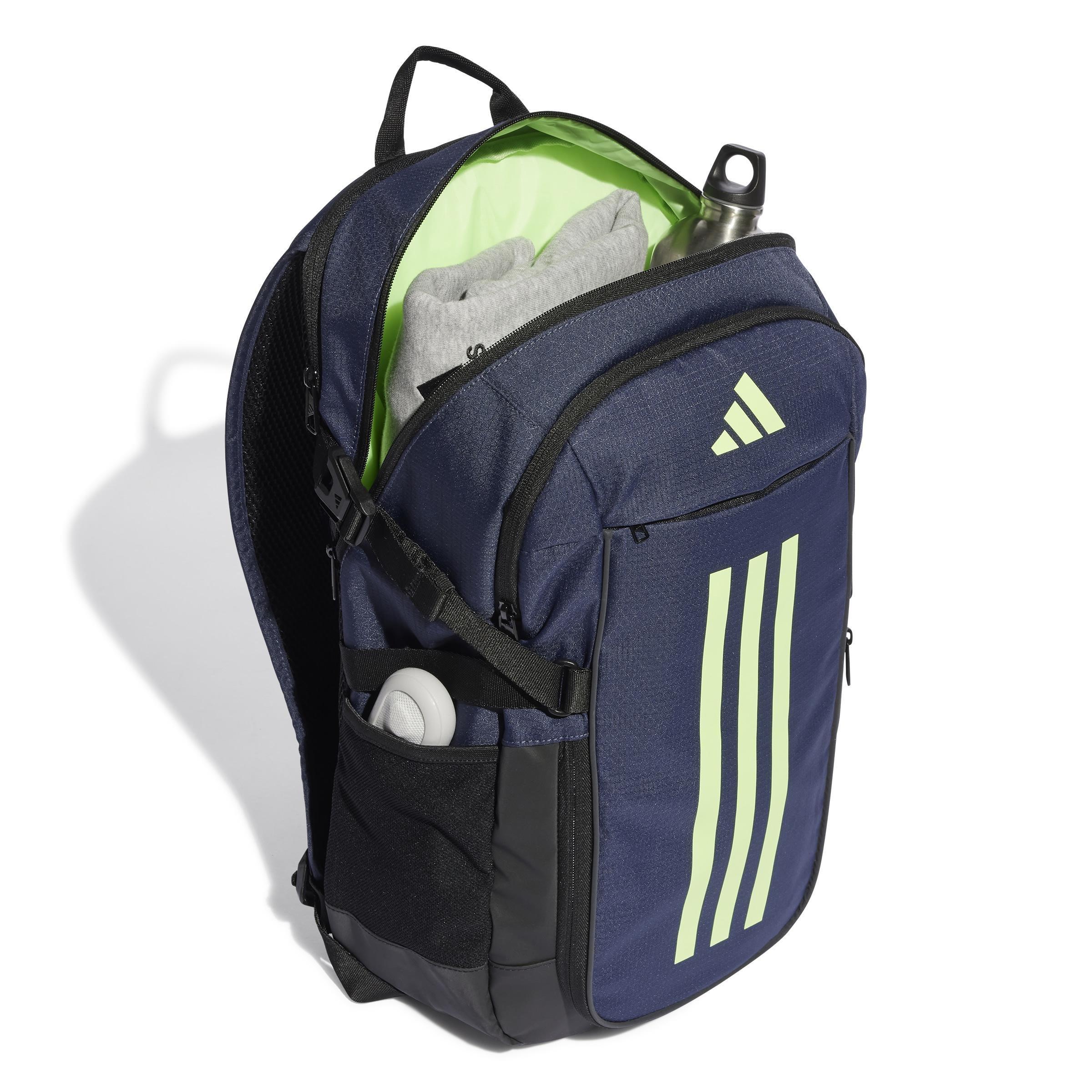 Unisex Essentials 3-Stripes Performance Backpack, Blue, A901_ONE, medium