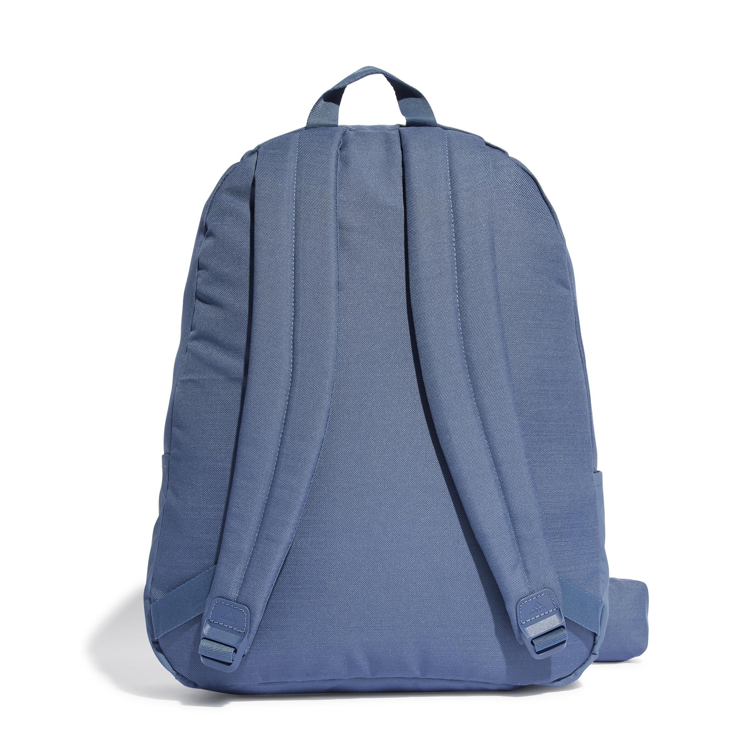 Unisex Classic Horizontal 3-Stripes Backpack, Blue, A901_ONE, large image number 3
