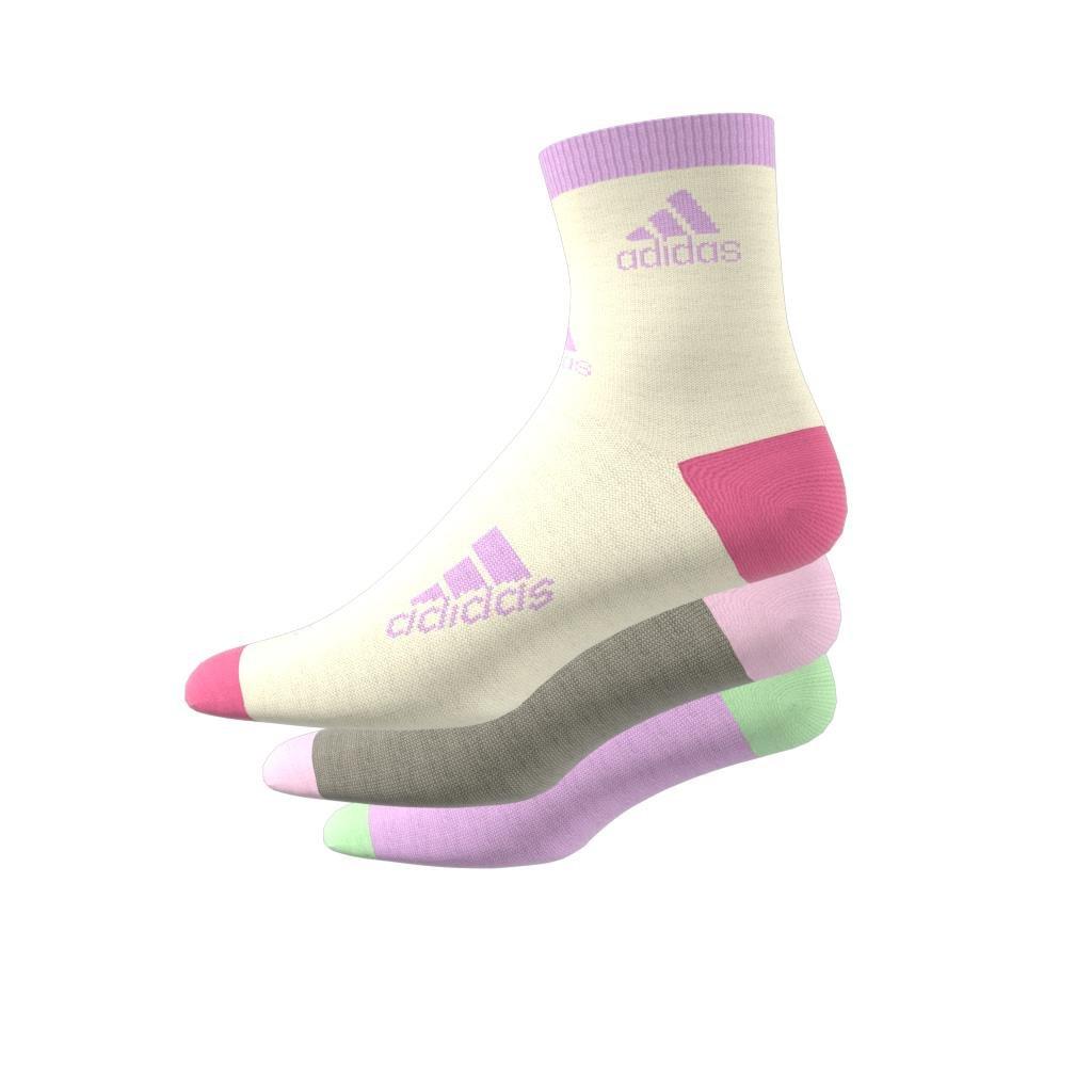 Unisex Kids Graphic Socks 3 Pairs, Purple, , large image number 2