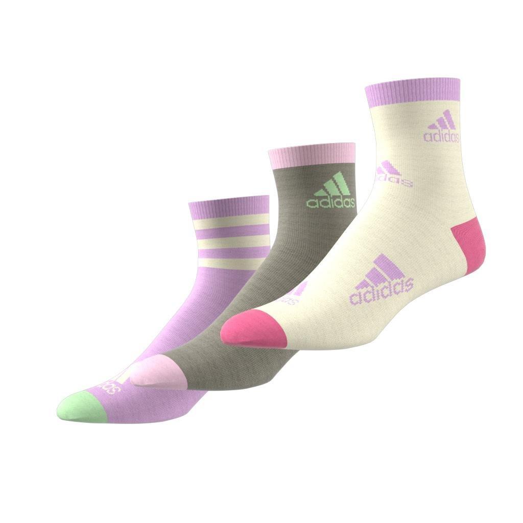 Unisex Kids Graphic Socks 3 Pairs, Purple, , large image number 3