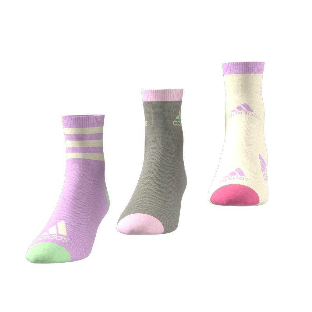 Unisex Kids Graphic Socks 3 Pairs, Purple, , large image number 6