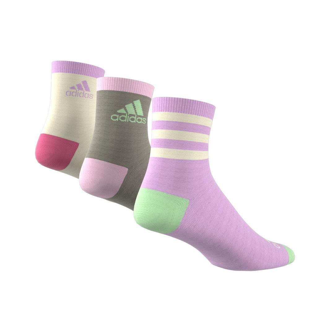 Unisex Kids Graphic Socks 3 Pairs, Purple, , large image number 7