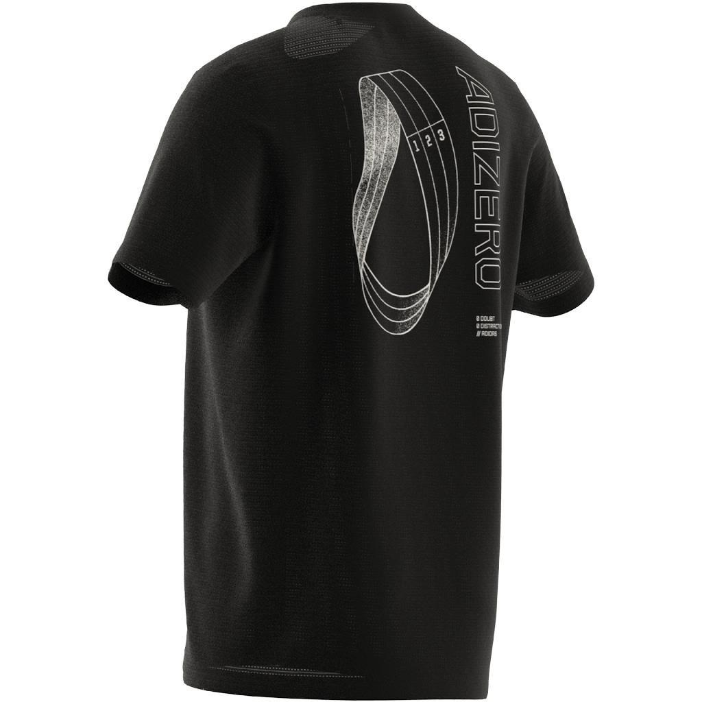 Running Adizero Graphic T-Shirt, Black, A901_ONE, large image number 2