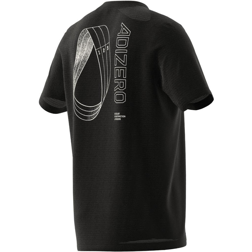 Running Adizero Graphic T-Shirt, Black, A901_ONE, large image number 8