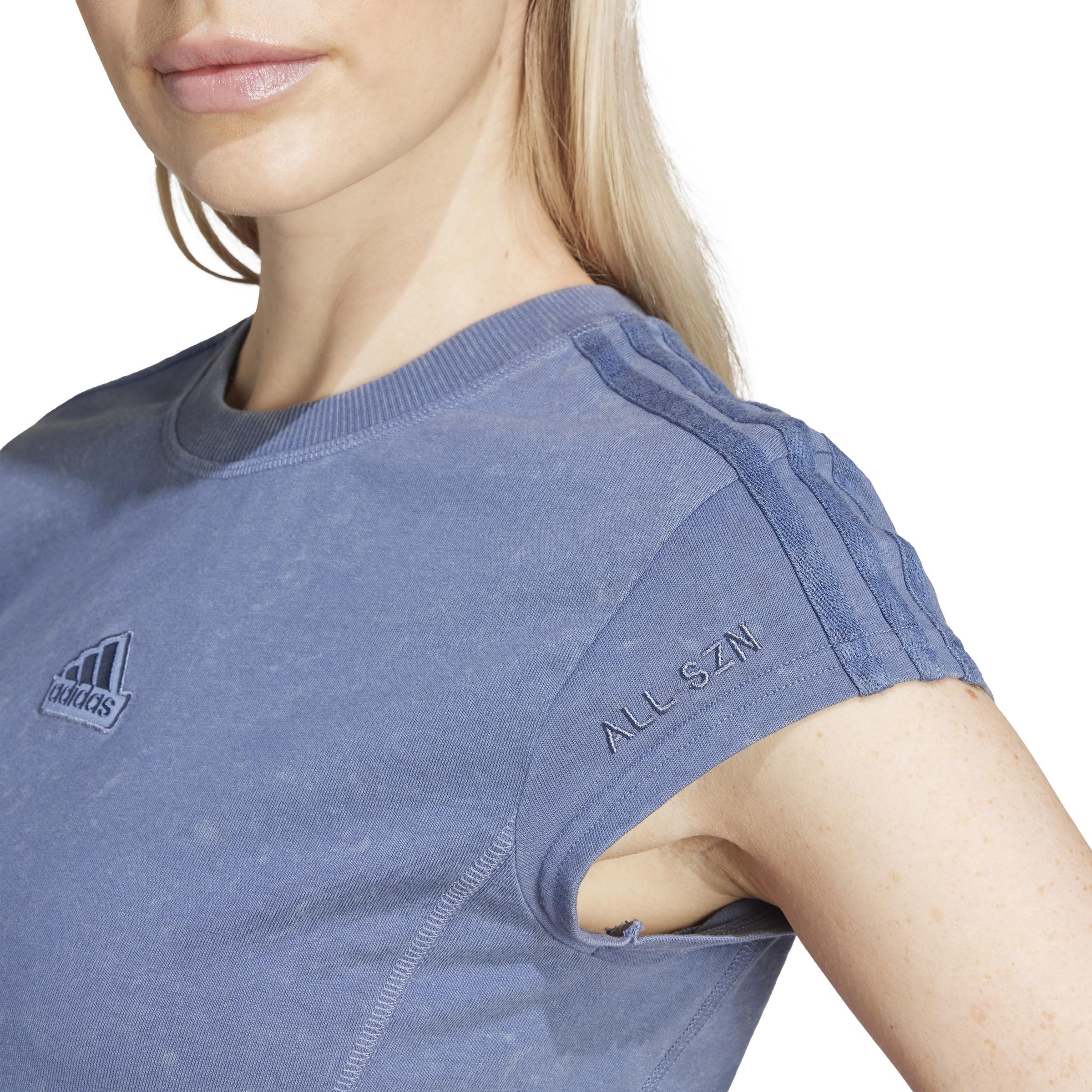 ALL SZN 3-Stripes Garment Wash Baby T-Shirt, Blue, A901_ONE, large image number 5