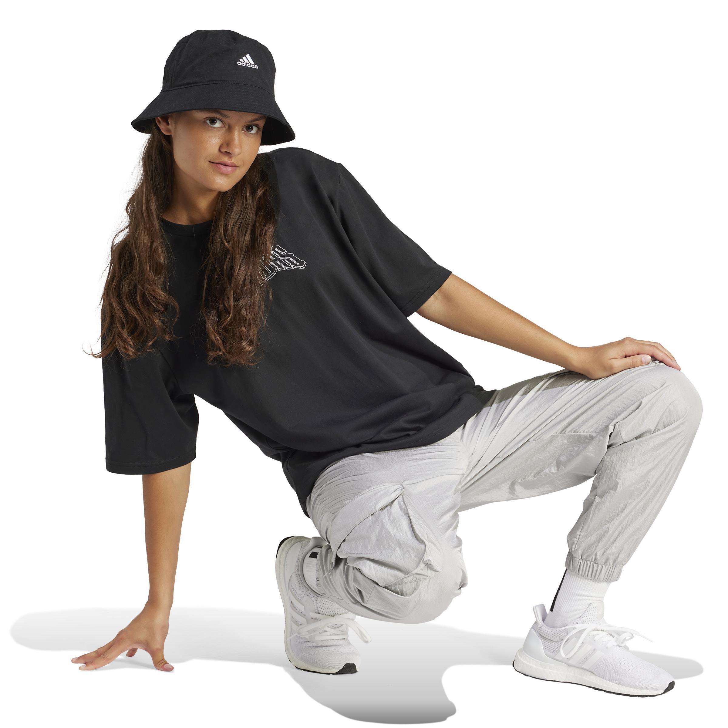 Band Merch Graphic Boyfriend T-Shirt, Black, A901_ONE, large image number 6