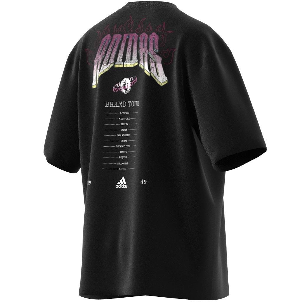 Band Merch Graphic Boyfriend T-Shirt, Black, A901_ONE, large image number 11