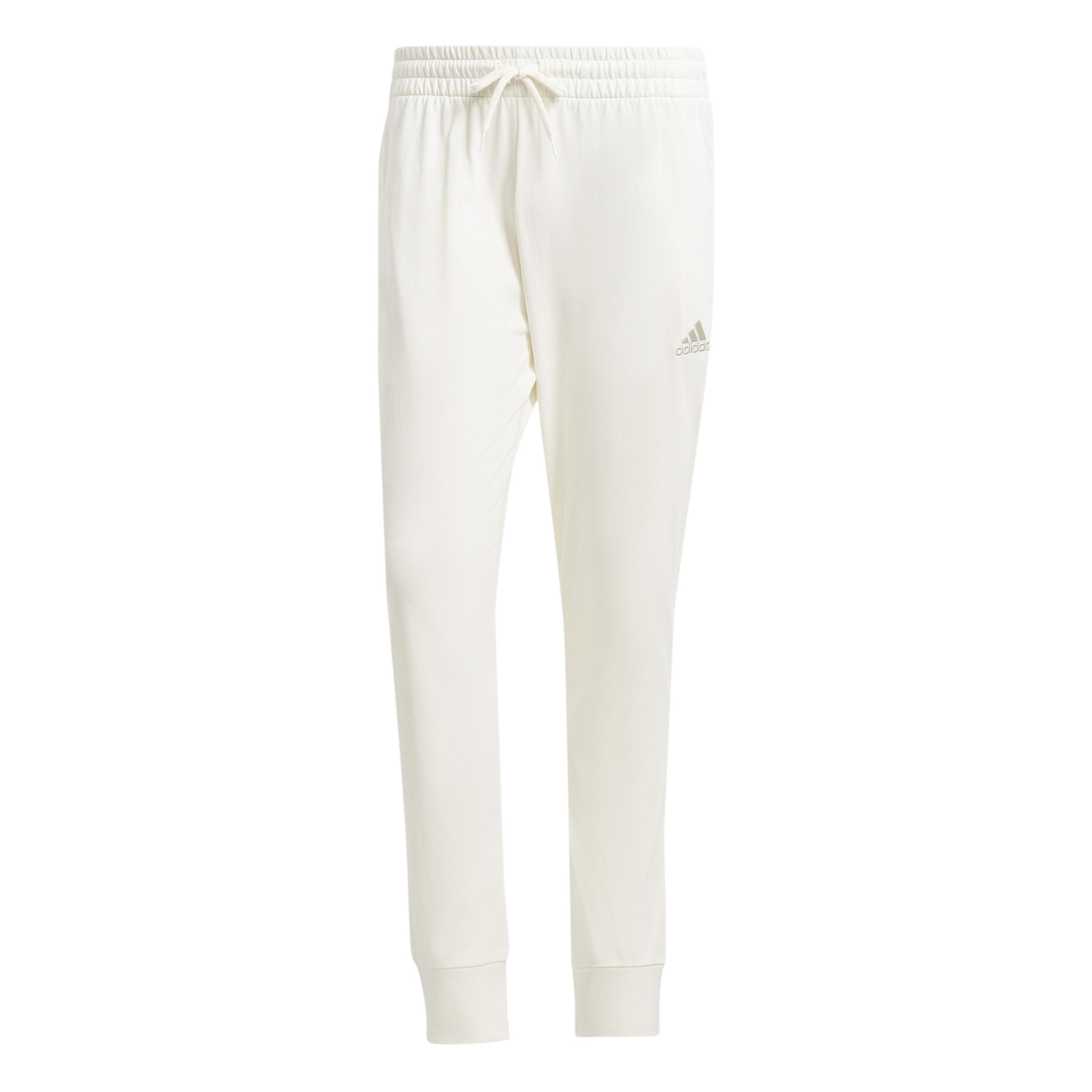 Essentials Single Jersey Tapered Cuff Joggers, White, , large image number 0
