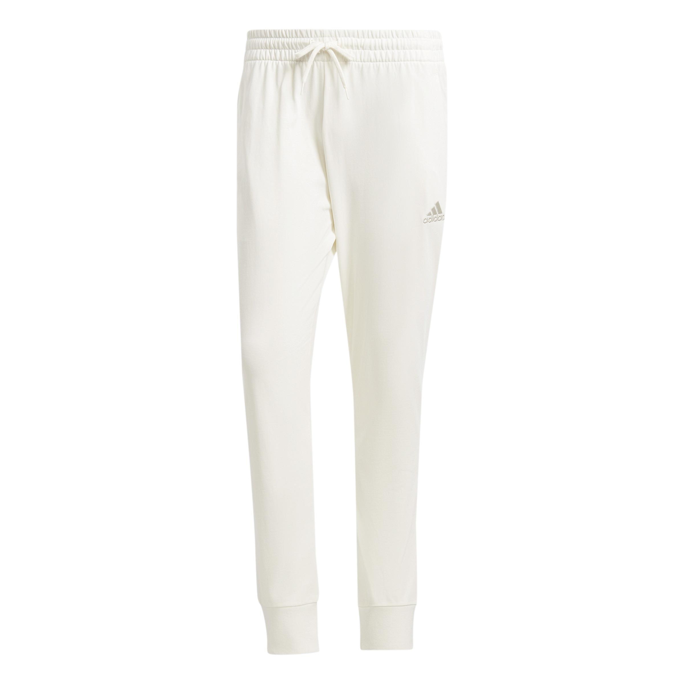 Essentials Single Jersey Tapered Cuff Joggers, White, , large image number 1