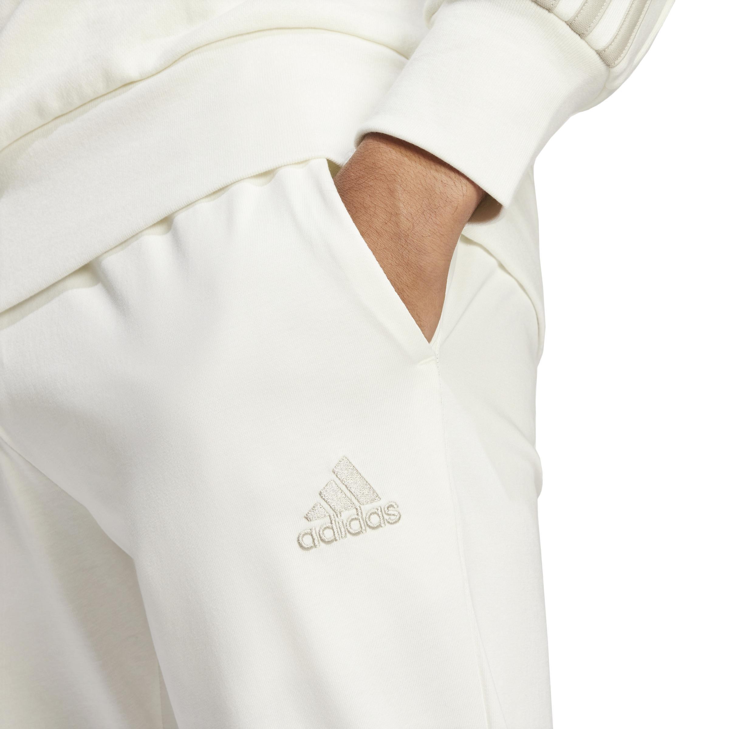 Essentials Single Jersey Tapered Cuff Joggers, White, , large image number 3