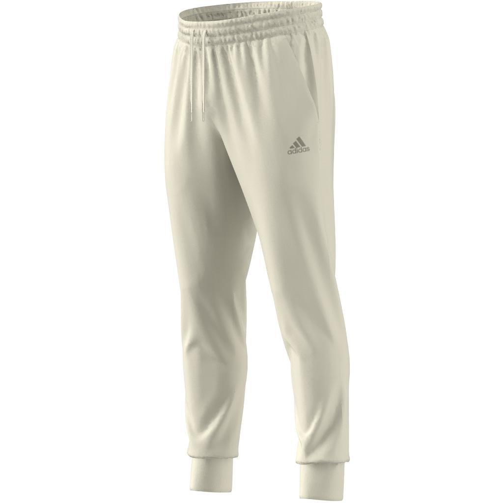 Essentials Single Jersey Tapered Cuff Joggers, White, , large image number 6