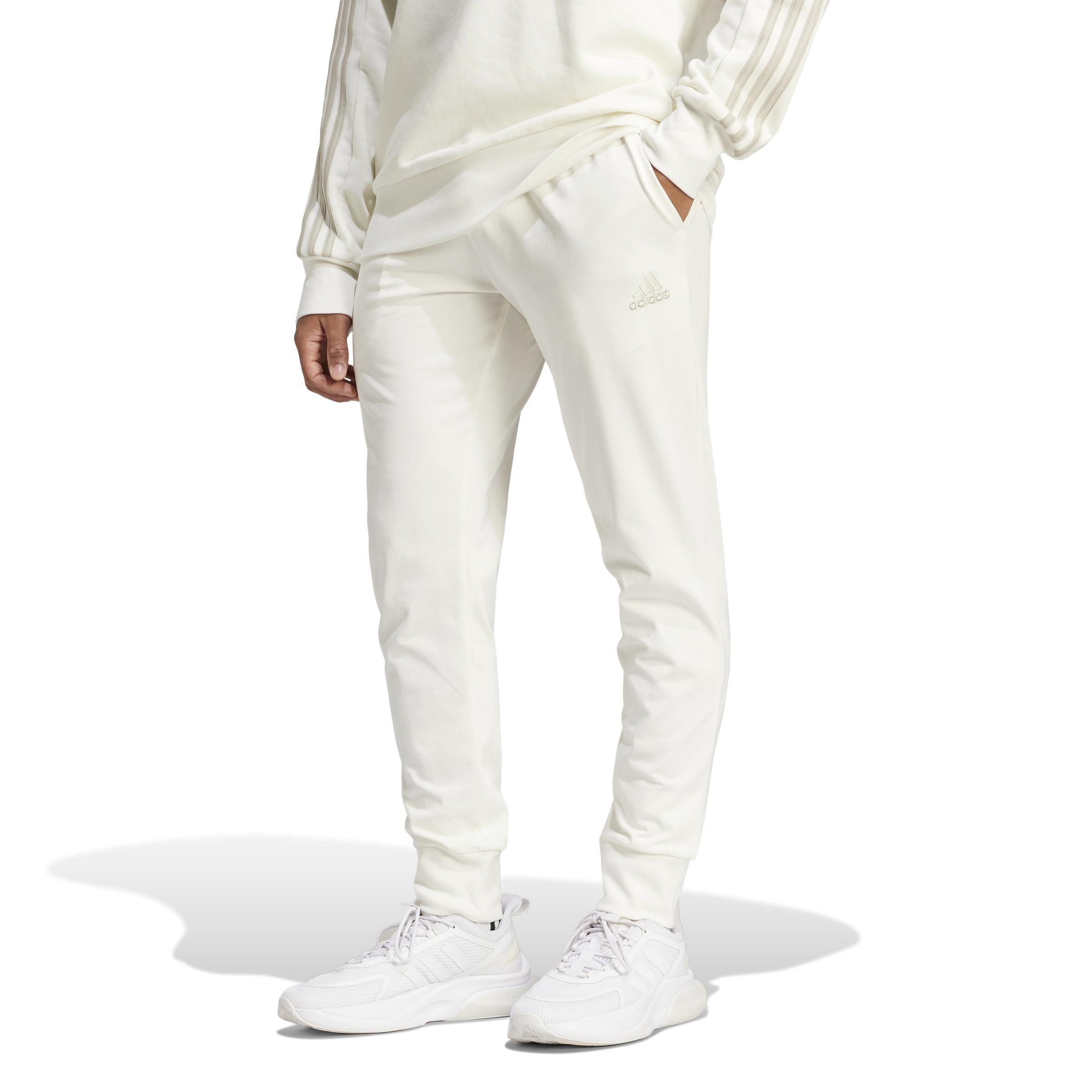 Essentials Single Jersey Tapered Cuff Joggers, White, , large image number 11