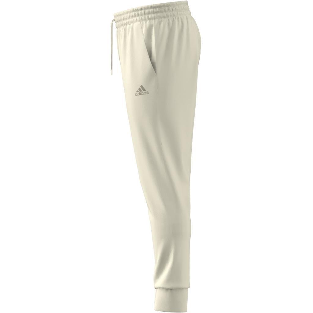Essentials Single Jersey Tapered Cuff Joggers, White, , large image number 12