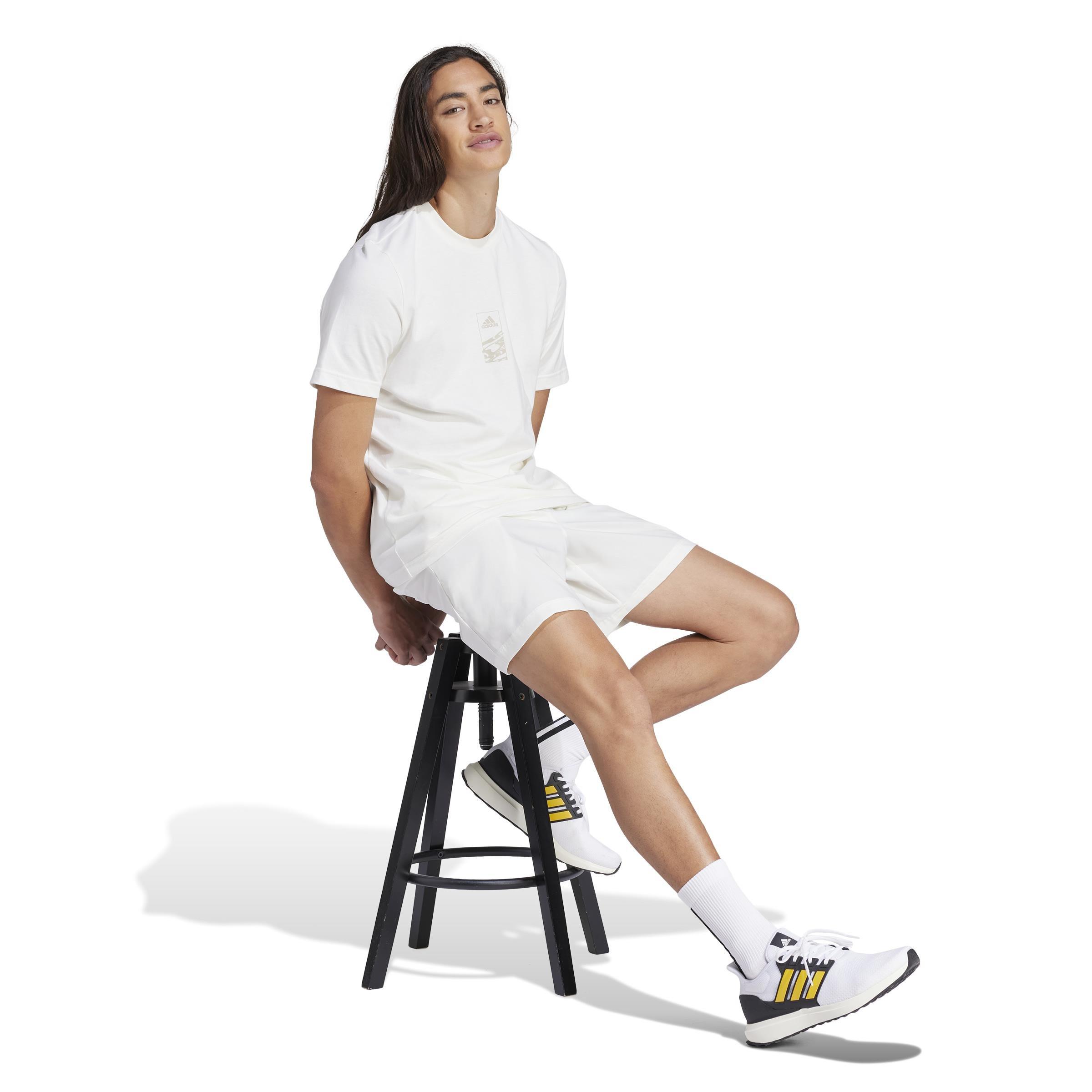 AEROREADY Essentials Chelsea Small Logo Shorts, White, , large image number 9
