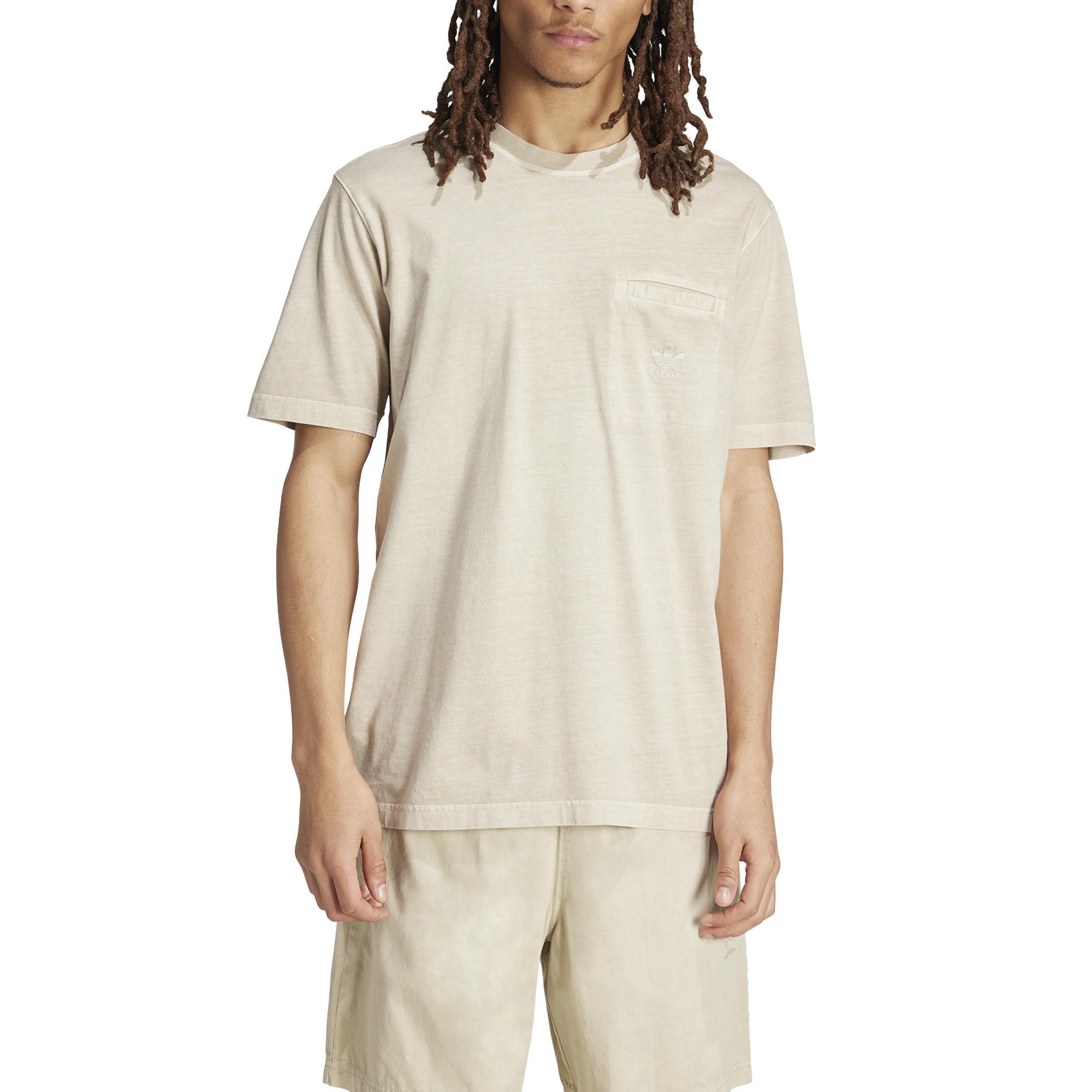 Trefoil Essentials + Dye Pocket T-Shirt, Beige, A901_ONE, large image number 2