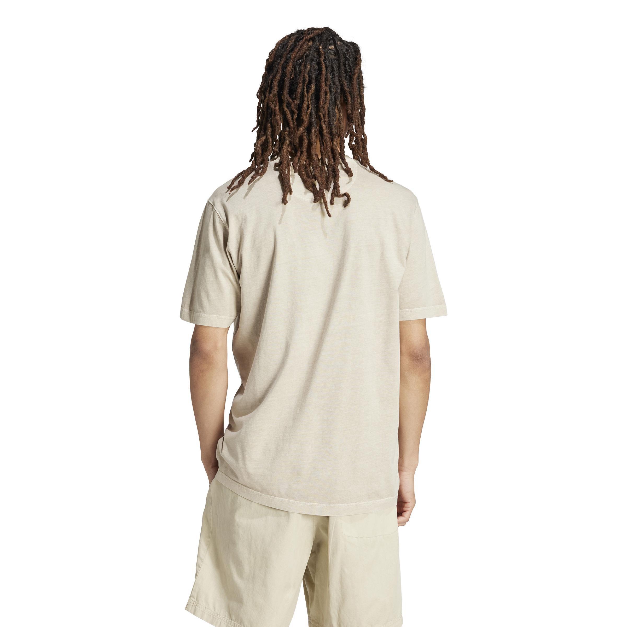 Trefoil Essentials + Dye Pocket T-Shirt, Beige, A901_ONE, large image number 3