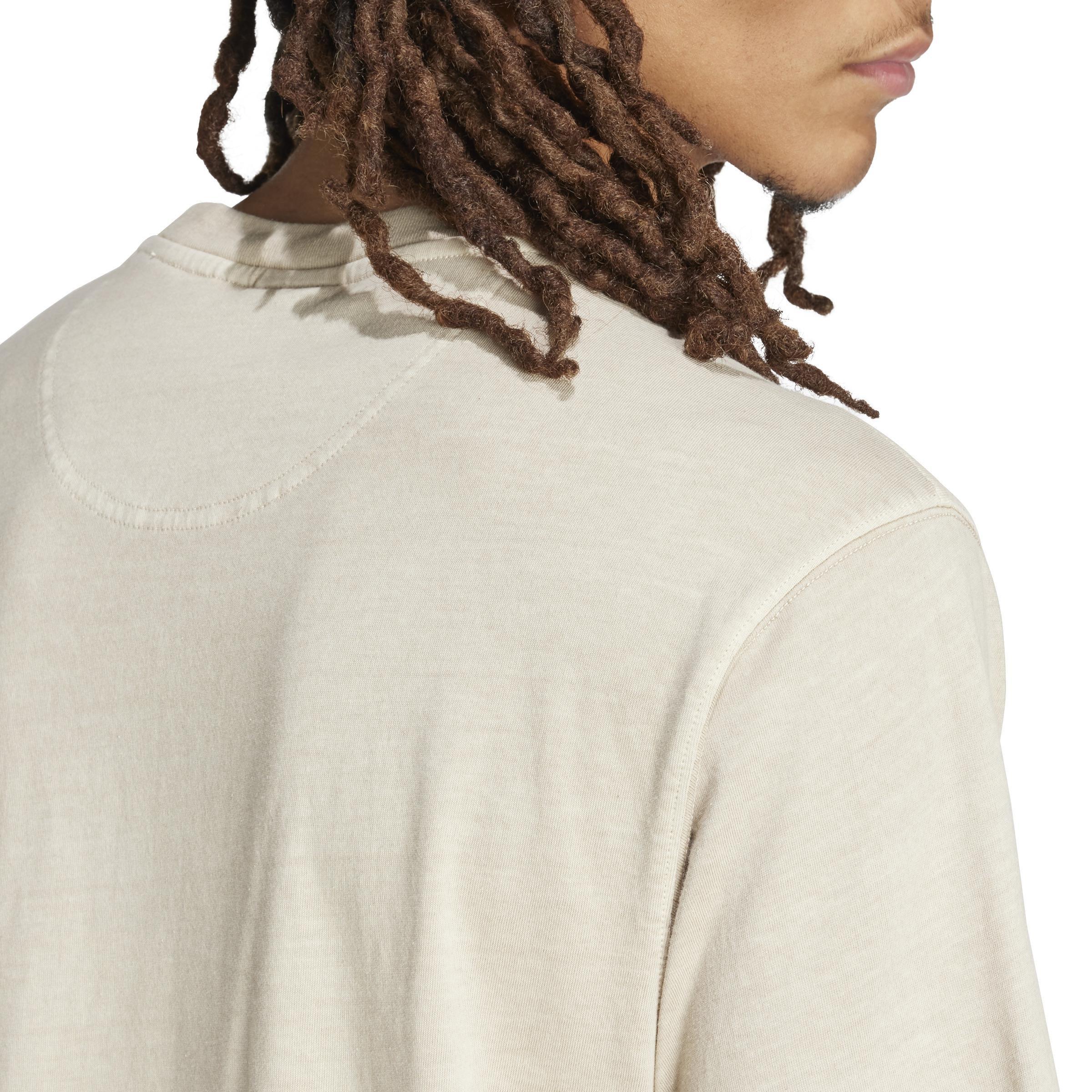 Trefoil Essentials + Dye Pocket T-Shirt, Beige, A901_ONE, large image number 5