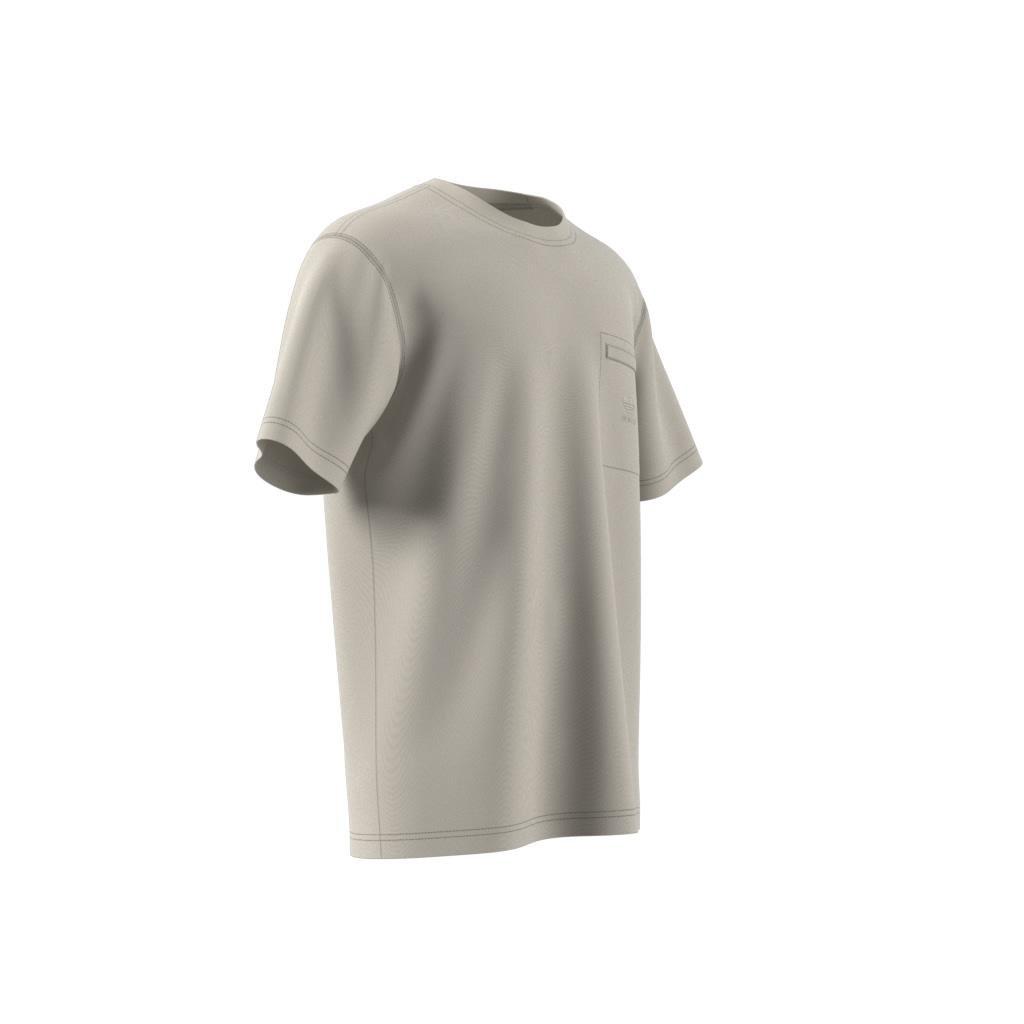 Trefoil Essentials + Dye Pocket T-Shirt, Beige, A901_ONE, large image number 8