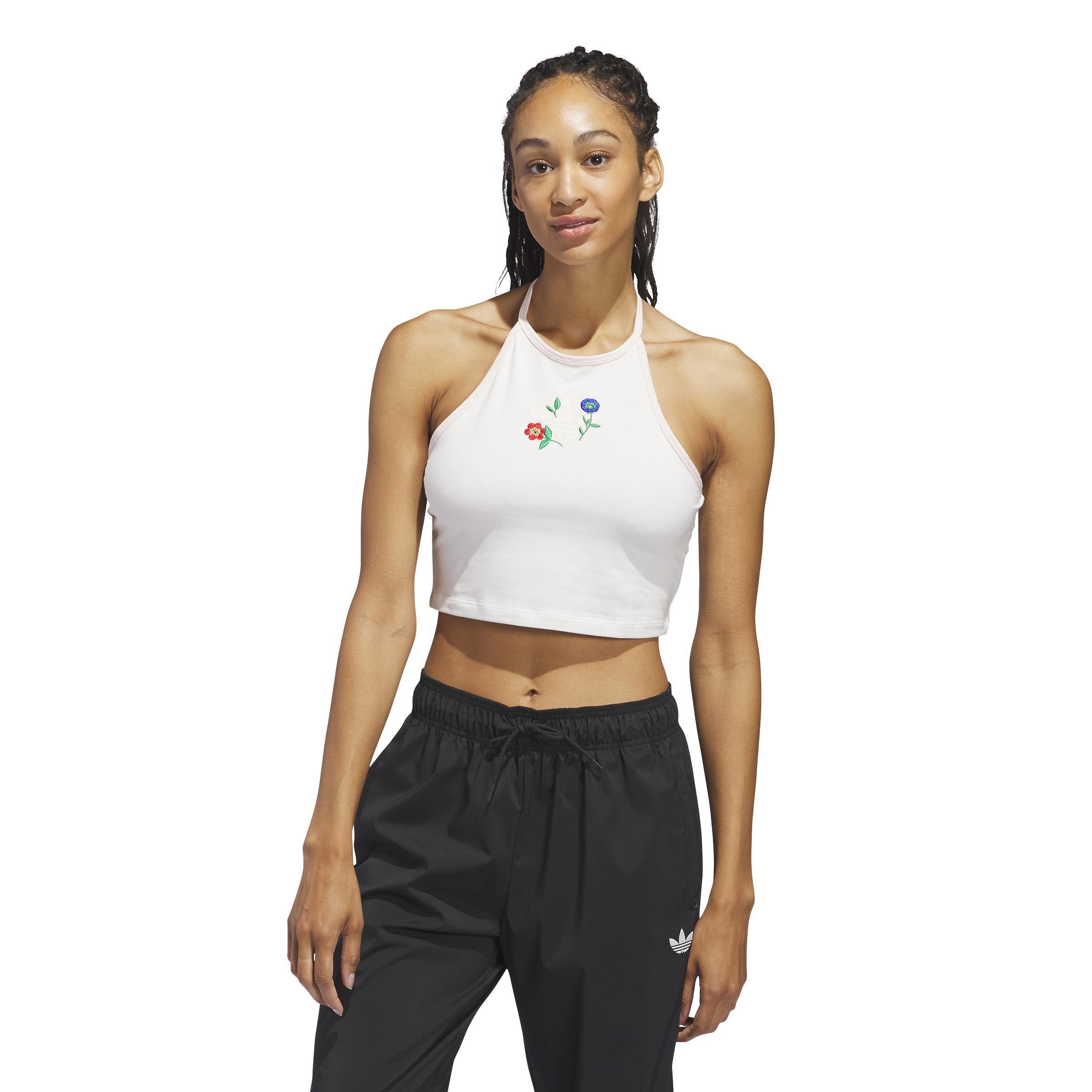 Fashion Graphics Floral Halter Neck Top, White, A901_ONE, large image number 13