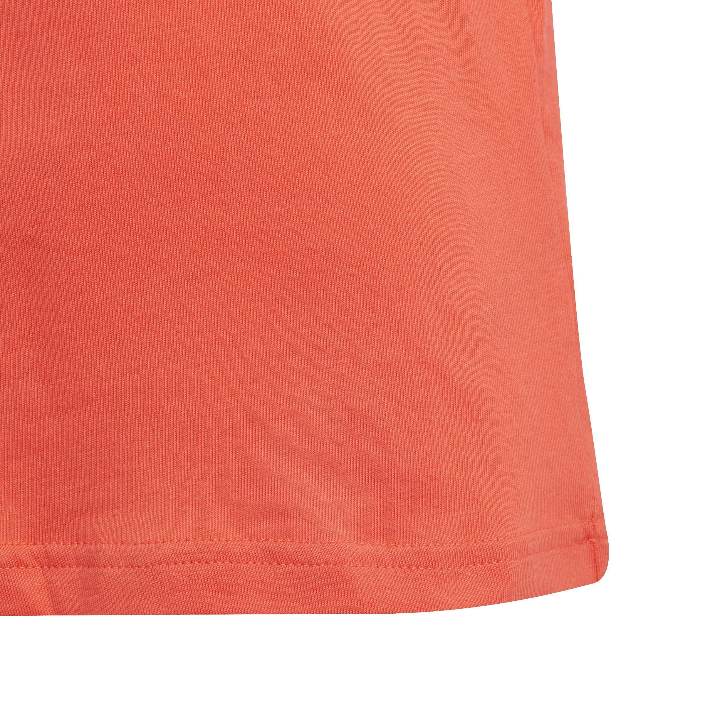 Unisex Kids Essentials 3-Stripes Tee And Shorts Set, Red, A901_ONE, large image number 3